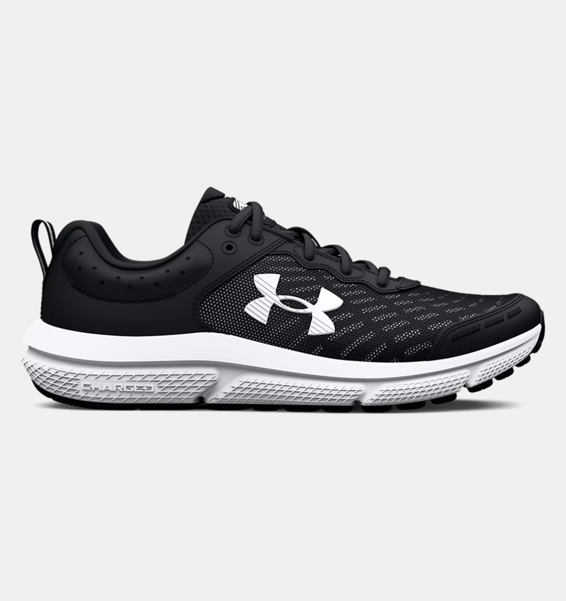Under Armour Assert 10 Black/White Kids Running Shoes - Lightweight & Breathable for School, Sports & Daily Activities