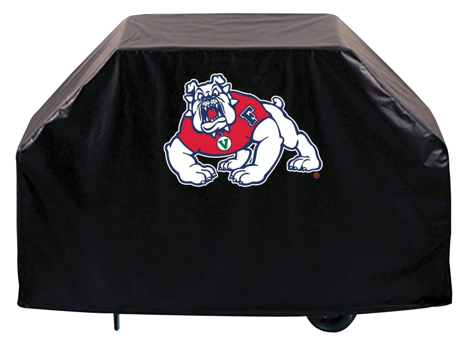 Holland Bar Stool Co. Fresno State Grill Cover - Waterproof BBQ Grill Cover for Outdoor Cooking, Tailgating & Backyard Parties - Fits Most Standard Size Grills (Black)