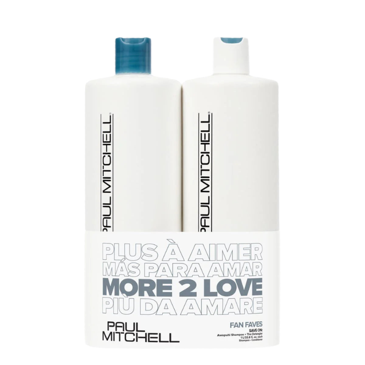 Paul Mitchell Fan Favorites Liter Set - Professional Hair Care Shampoo & Conditioner Duo for Salon-Quality Results at Home | Perfect for Daily Use, Travel & Gifting