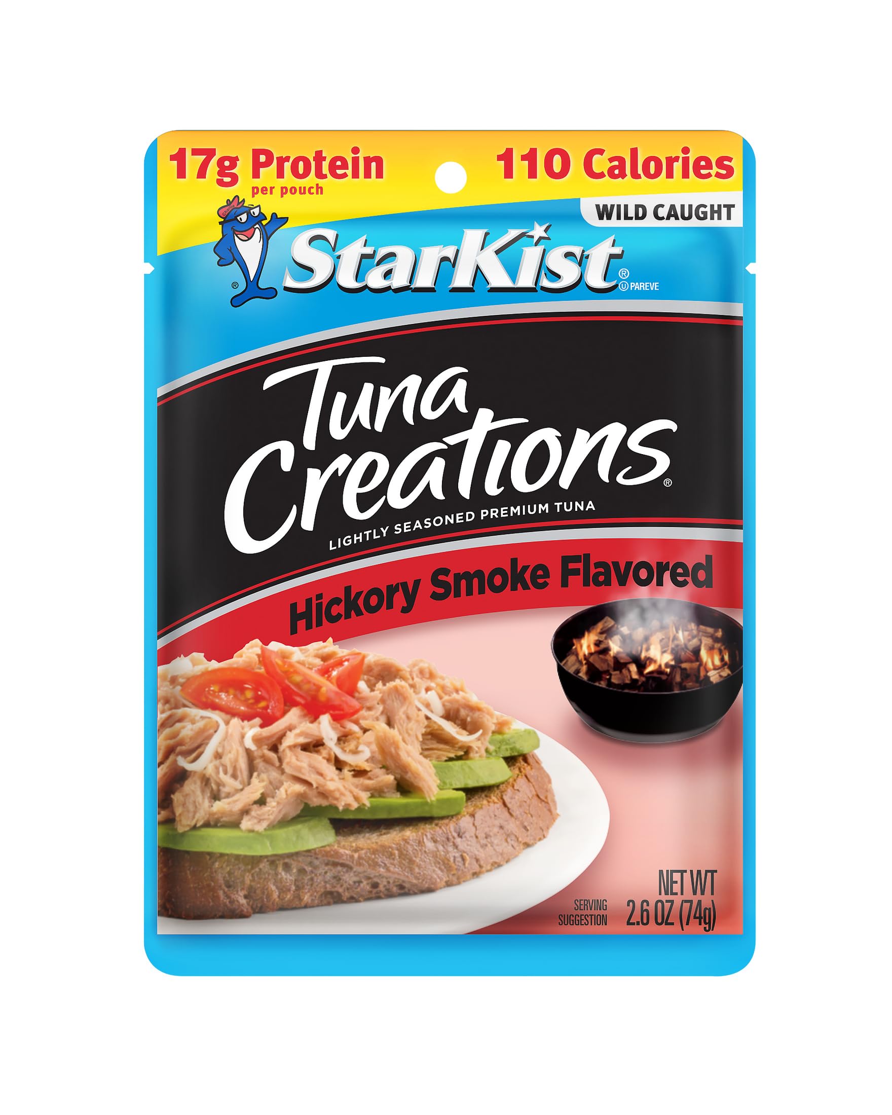 StarKist Hickory Smoked Tuna Creations - 2.6 Oz Pouch (Pack of 24) | Premium Canned Tuna for Sandwiches, Salads & Quick Meals | Shelf-Stable Protein Snack for Camping, Office & Emergency Food Supply