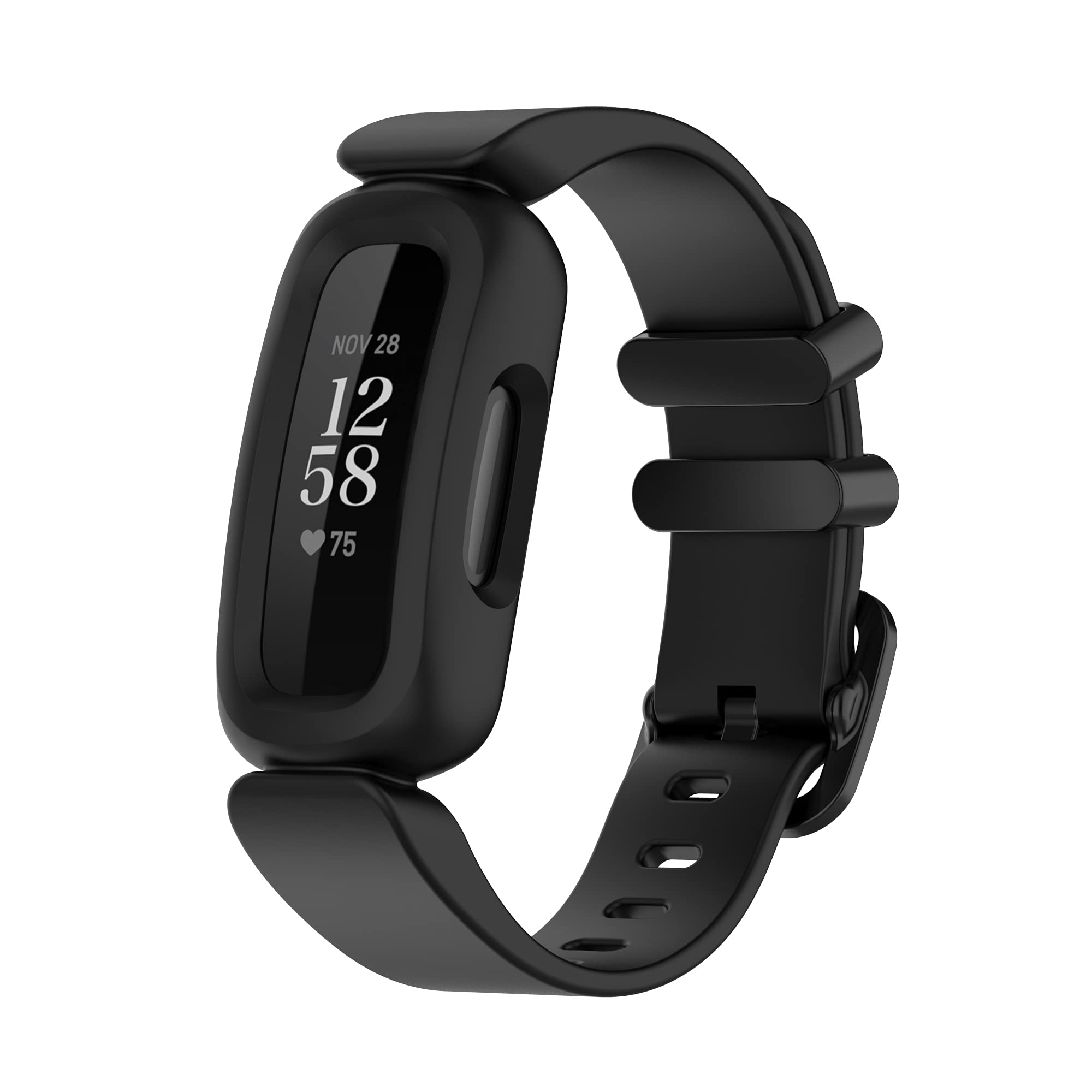 Replacement Smart Watch Bands Compatible with Fitbit Ace 3 - Soft Silicone Wristband for Kids (Black, Dark Blue, White) | Durable, Comfortable & Adjustable for Sports, School & Daily Activities