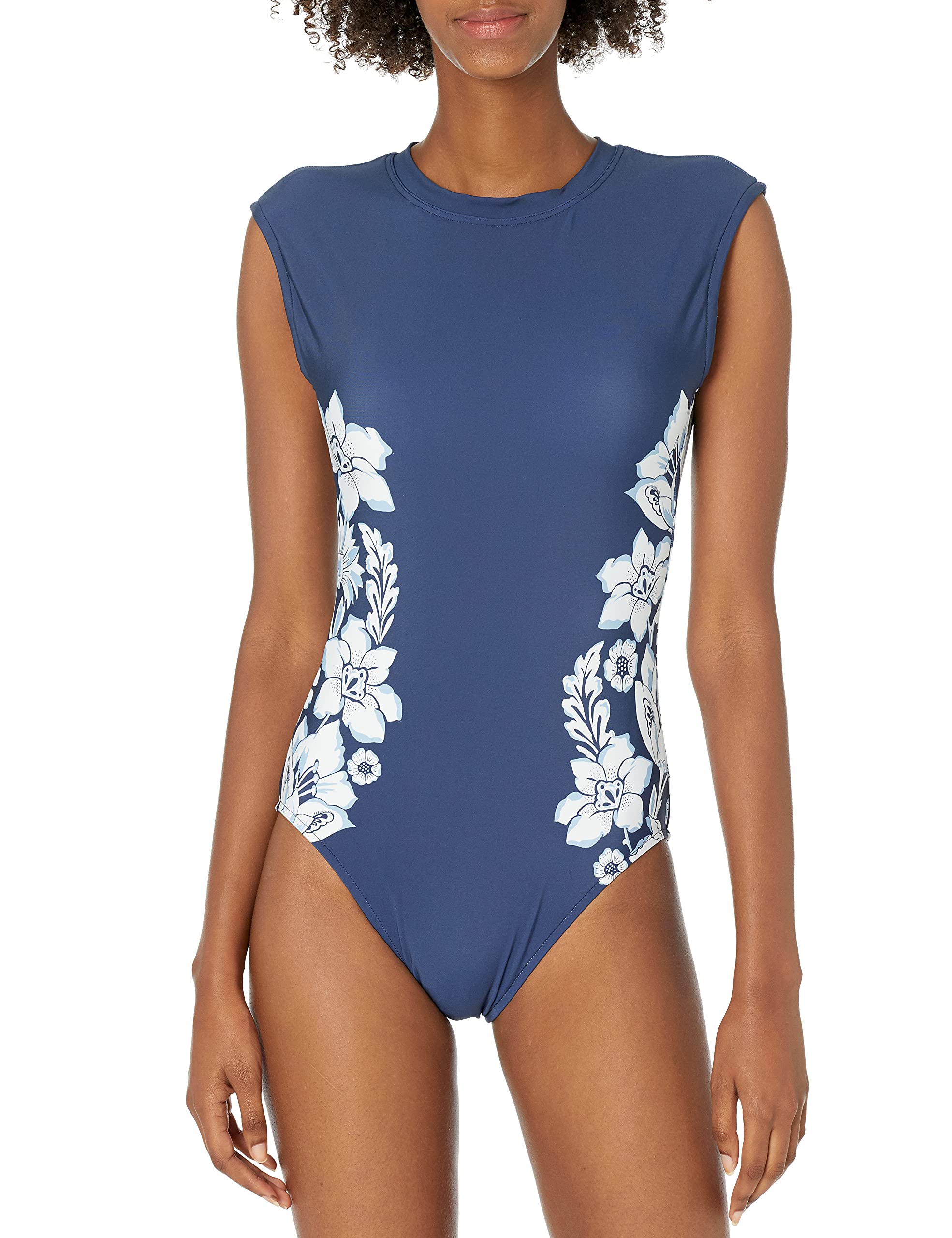Seafolly Women's One Piece Swimsuit - Cap Sleeve, Full Coverage, Open Back Design for Beach & Pool | Perfect for Swimming, Sunbathing & Vacation Wear