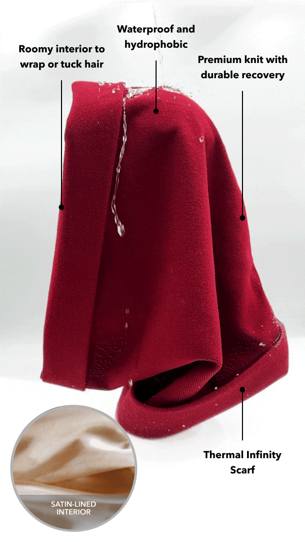 Waterproof Satin-Lined Infinity Rain Scarf - Hairbrella for Women & Men | UV Protection & Hair Care | Perfect for Rainy Days, Commuting & Outdoor Activities (Buy 5 Get 1 Free Gift Bundle)