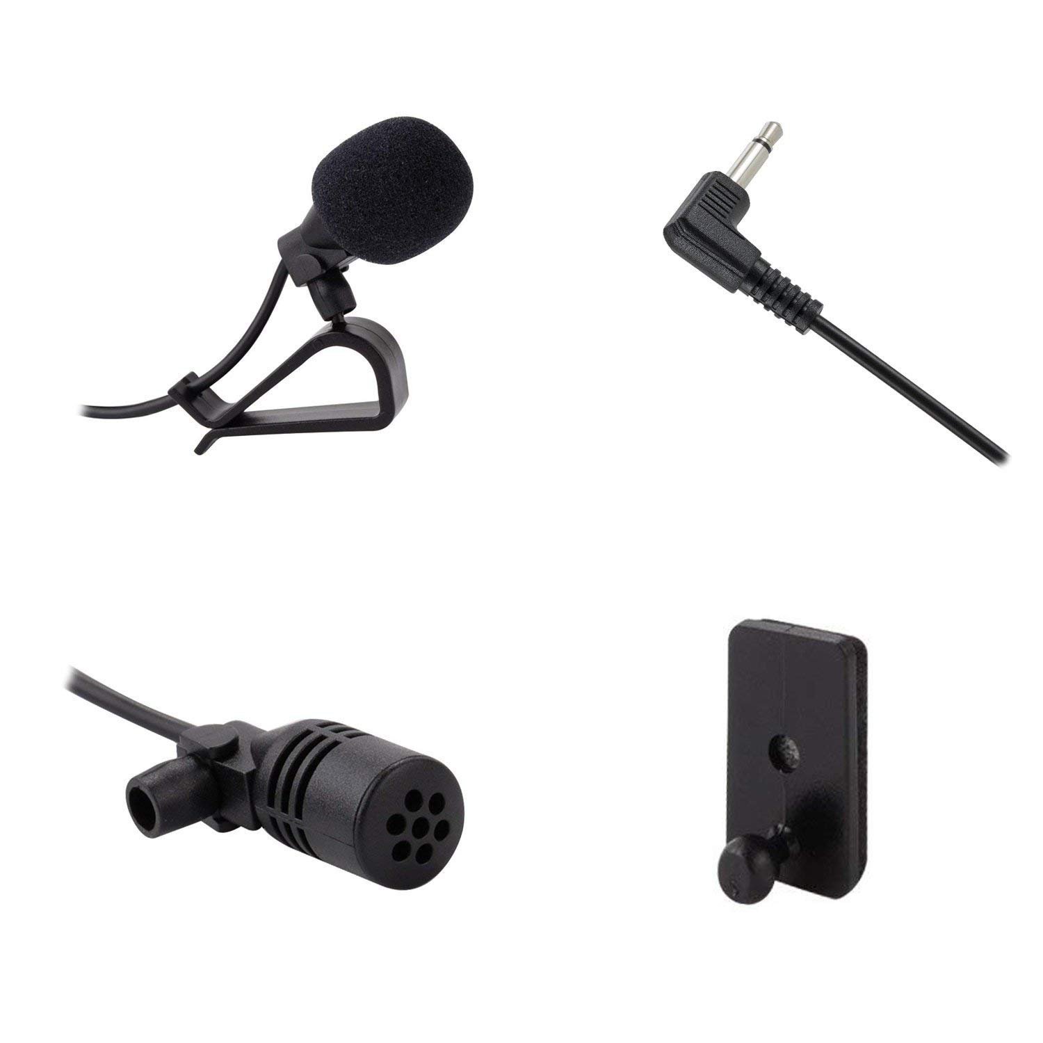 3.5mm External Microphone for Car Bluetooth Head Unit - Noise Canceling Mic for GPS, DVD, Stereo Audio - Perfect for Hands-Free Calling & Voice Commands While Driving