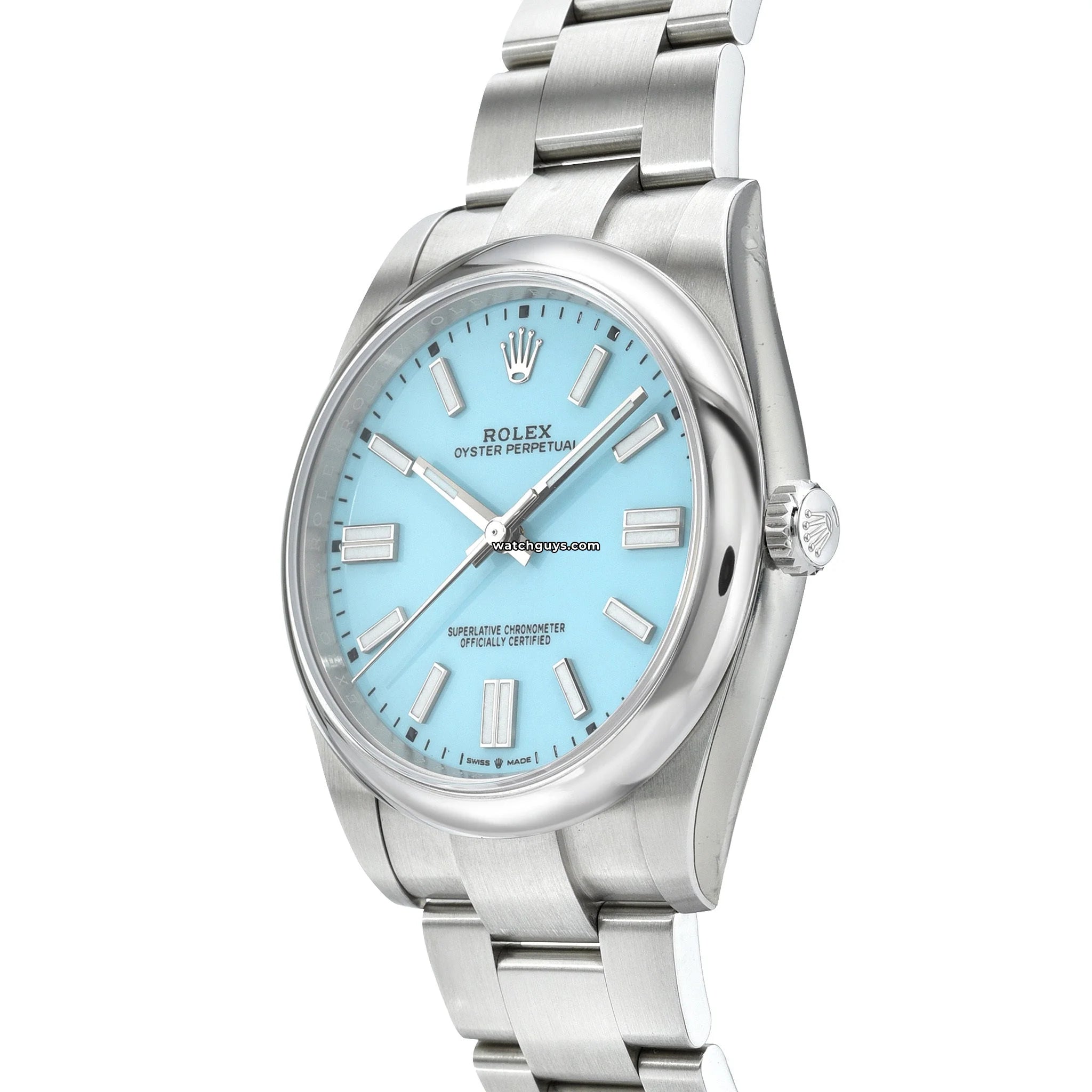 Rolex Oyster Perpetual 124300 Tiffany Blue Dial Automatic Watch for Men - Luxury Dress & Business Timepiece for Formal Occasions & Special Events