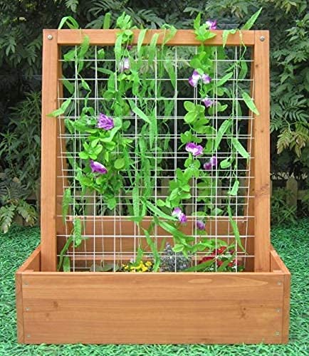 **Seny Garden Planter Raised Beds with Double Trellis - 24 Inch Height Standing Planters for Outdoor Garden, Yard, Patio & Balcony - Perfect for Vegetables, Flowers & Climbing Plants**