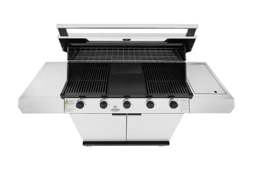 BeefEater BMG1251SB 1200 Series 5-Burner Stainless Steel BBQ Grill with Side Burner & Trolley - Outdoor Gas Grill for Backyard, Patio & Garden Cooking (BBG1250SB/BTR1251SB)