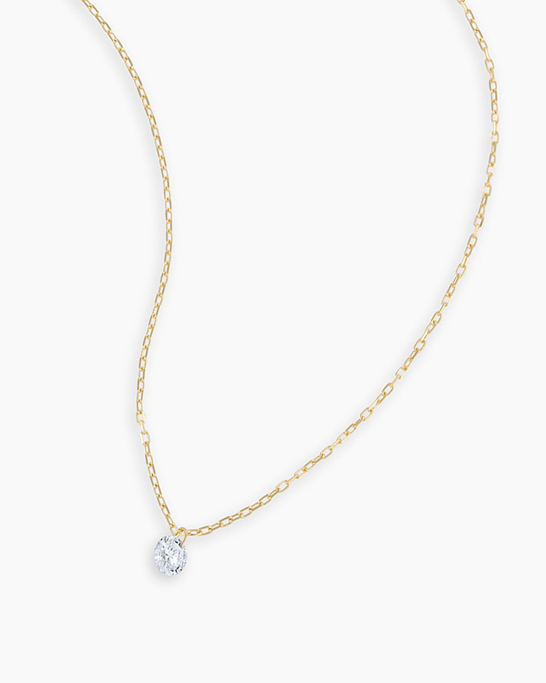 Floating Diamond Necklace for Women - 14K Gold Plated Elegant Pendant Jewelry Gift for Anniversary, Valentine's Day & Special Occasions | Perfect for Date Nights, Weddings & Formal Events