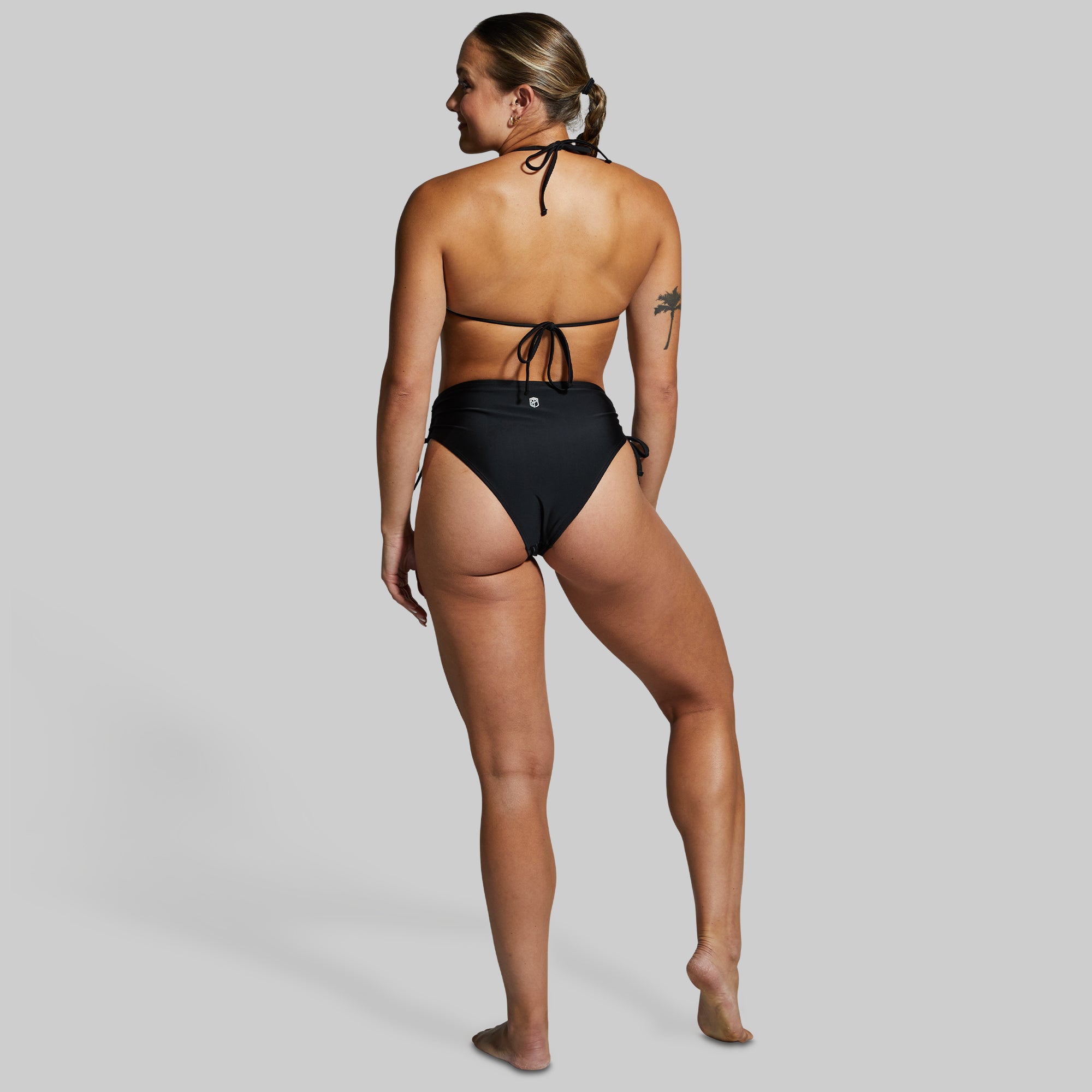 Making Waves Bikini Bottom (Black) - Sexy High Waisted Swimwear for Women - Perfect for Beach Vacations, Pool Parties & Summer Getaways