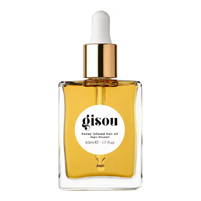 Gisou Honey Infused Hair Oil - Natural Nourishing Treatment for Dry, Damaged Hair - Perfect for Daily Hydration & Styling