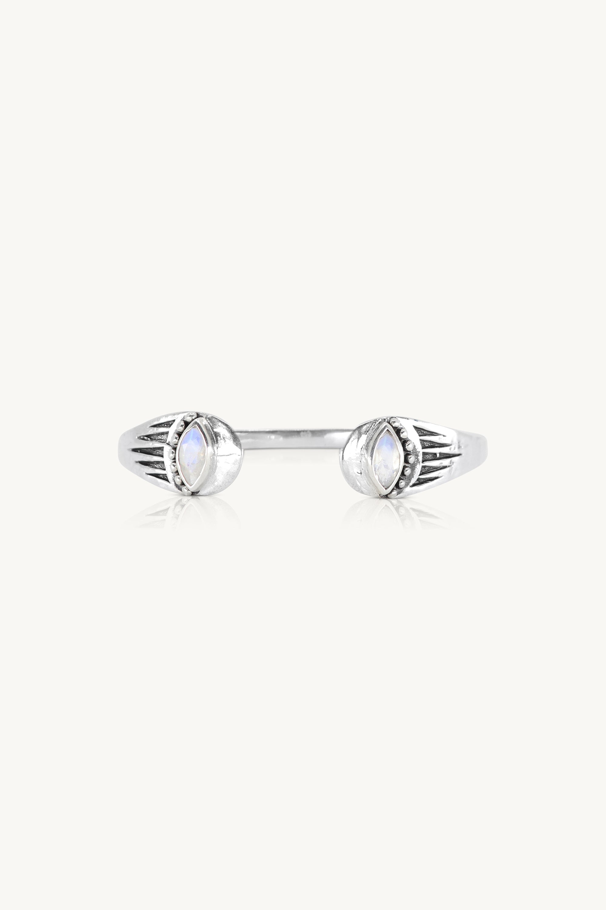 Elegant Silver Eye Cuff Bracelet for Women - Boho Chic Jewelry for Everyday Wear & Special Occasions