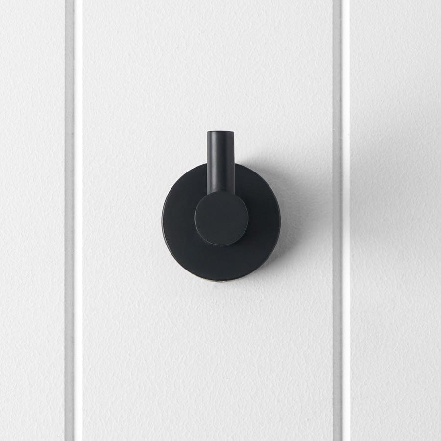 Matte Black Wall Mounted Robe Hook - Heavy Duty Coat Hanger for Bathroom, Bedroom & Entryway Organization