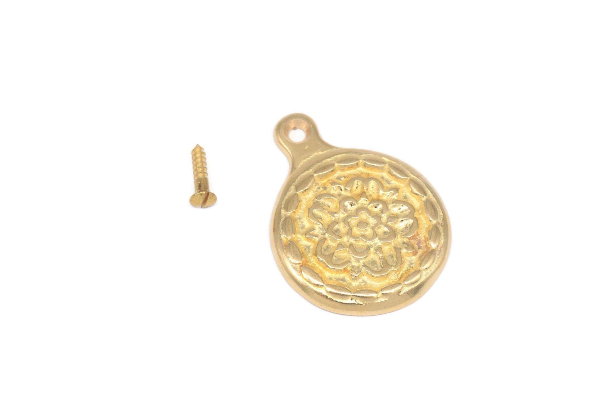 Solid Brass Bed Bolt Covers - Heavy Duty Furniture Protectors for Bed Frame Screws & Bolts - Perfect for Home, Hotel, and Dormitory Use