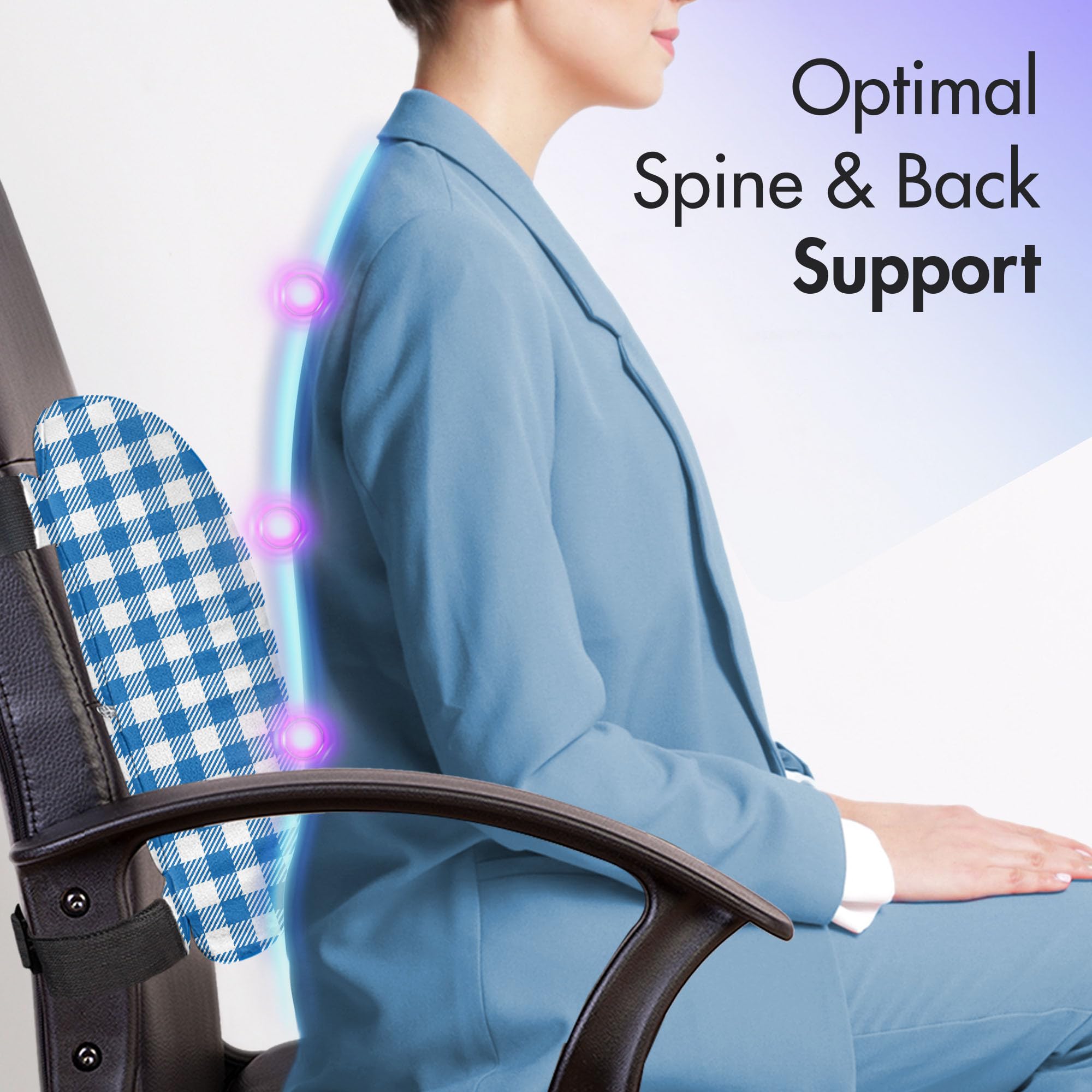 Ambesonne Abstract Lumbar Support Pillow - High Density Foam for Office Chair & Car Seat - 14