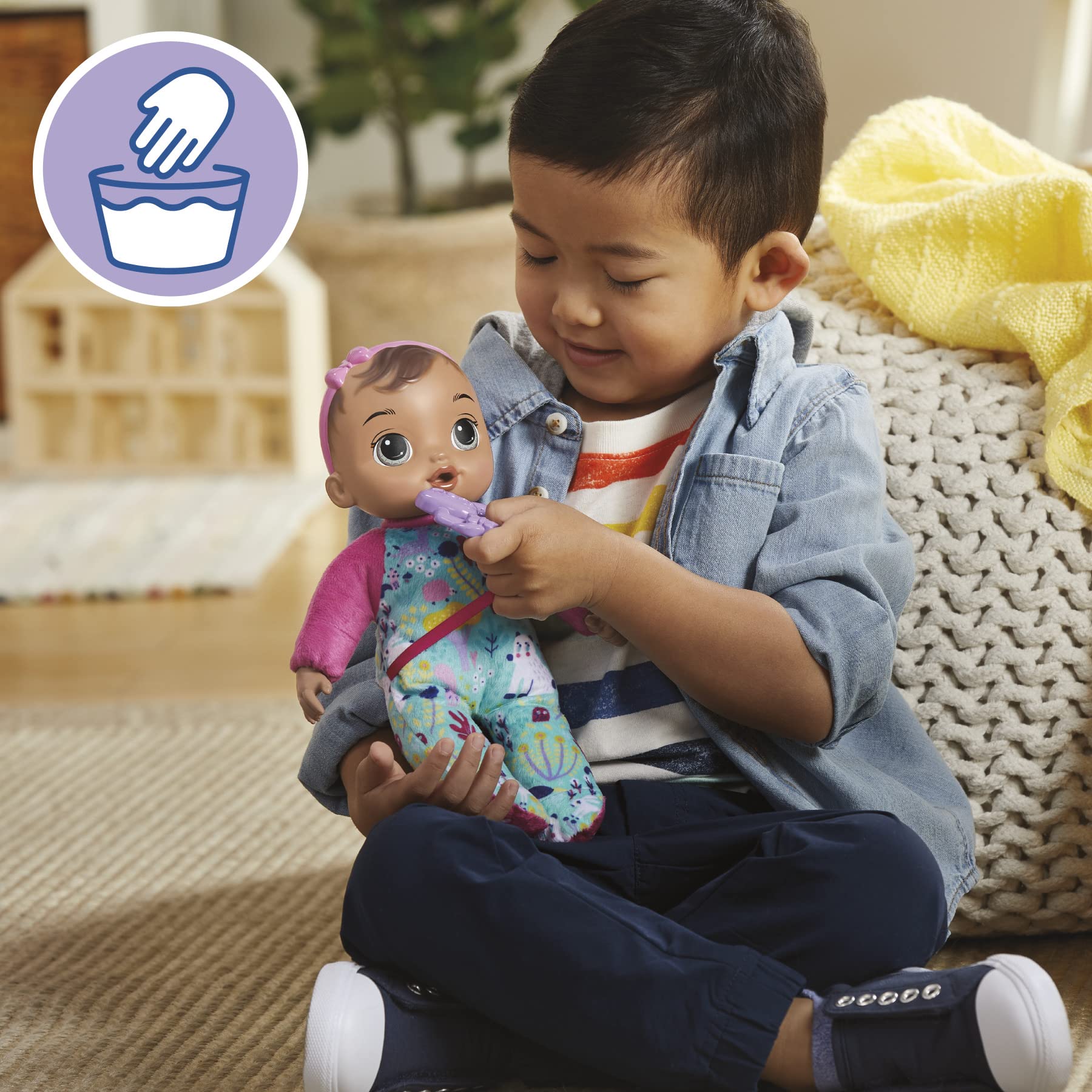 Baby Alive Soft ‘n Cute 11-Inch First Baby Doll with Brown Hair | Washable Soft Toy for Toddlers 18+ Months | Perfect Easter Gift for Kids | Great for Pretend Play, Role Playing & Early Childhood Development