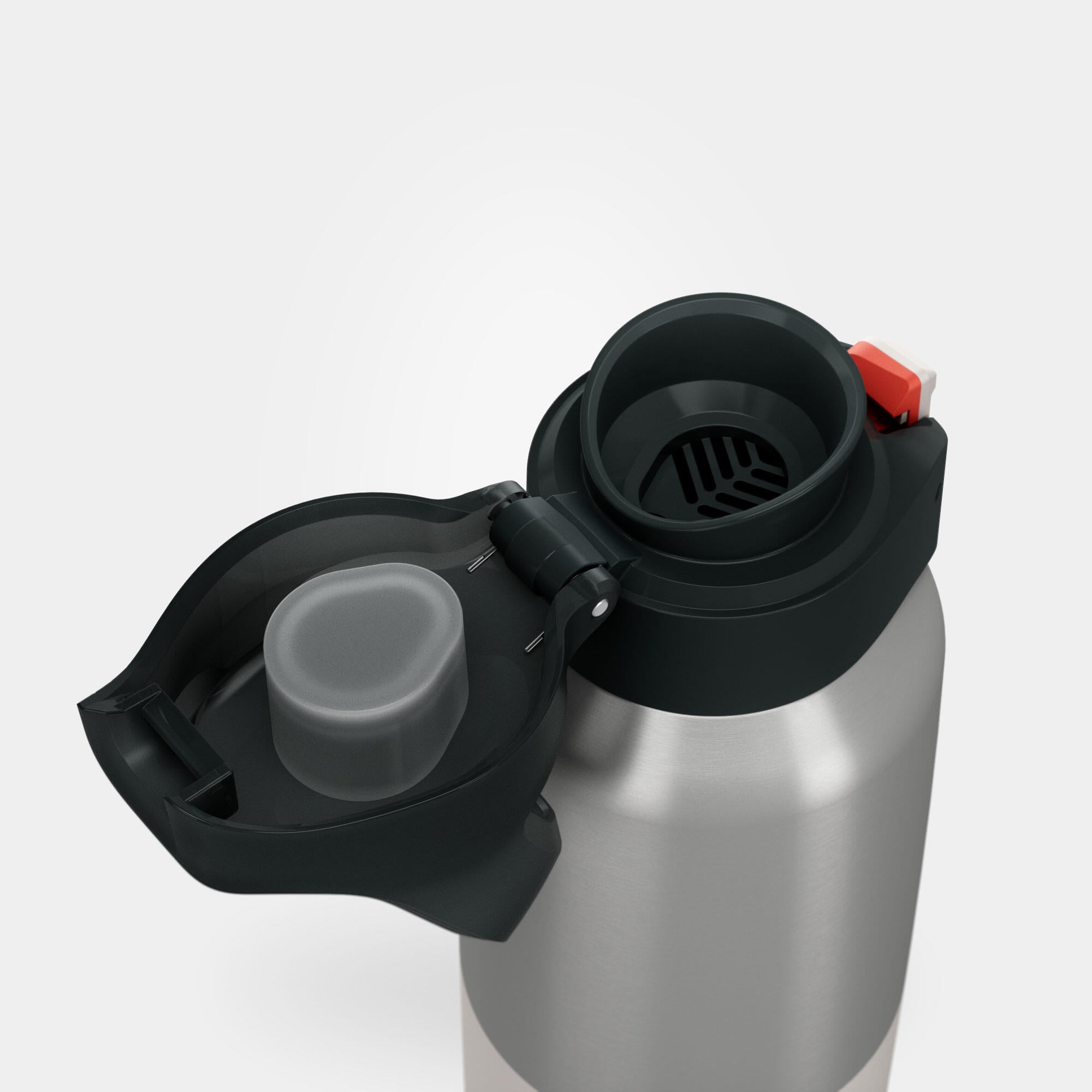 Quechua MH900 Double Wall Insulated 500ml Stainless Steel Water Bottle - Leakproof & BPA Free - Perfect for Hiking, Camping & Outdoor Adventures