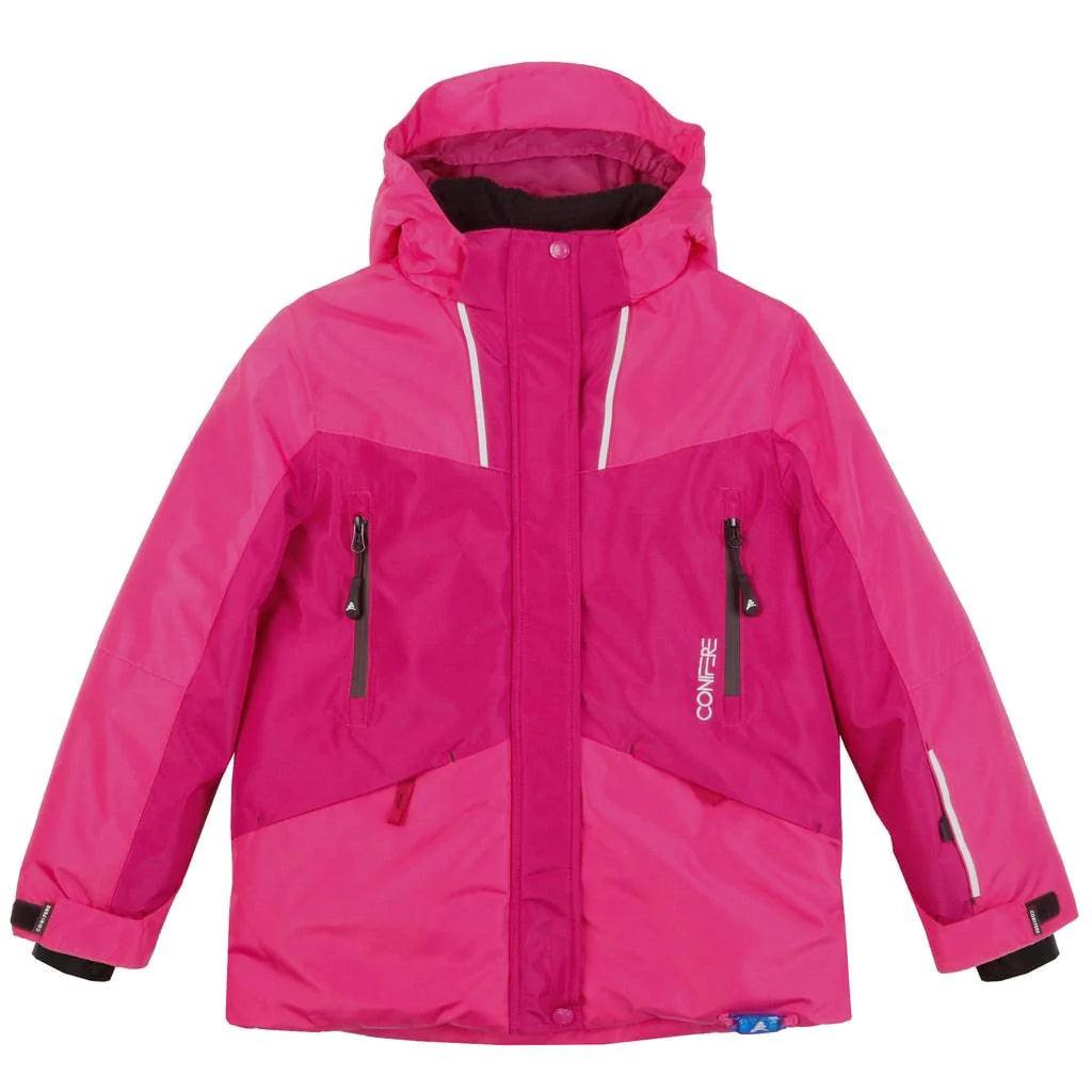 Conifere Pink Diva Snowsuit Set for Baby Girls - Winter Warm Snowsuit with Hood & Mittens - Waterproof Outdoor Snow Playwear for Toddlers 1-3 Years (Ideal for Snow Day, Sledding & Winter Adventures)