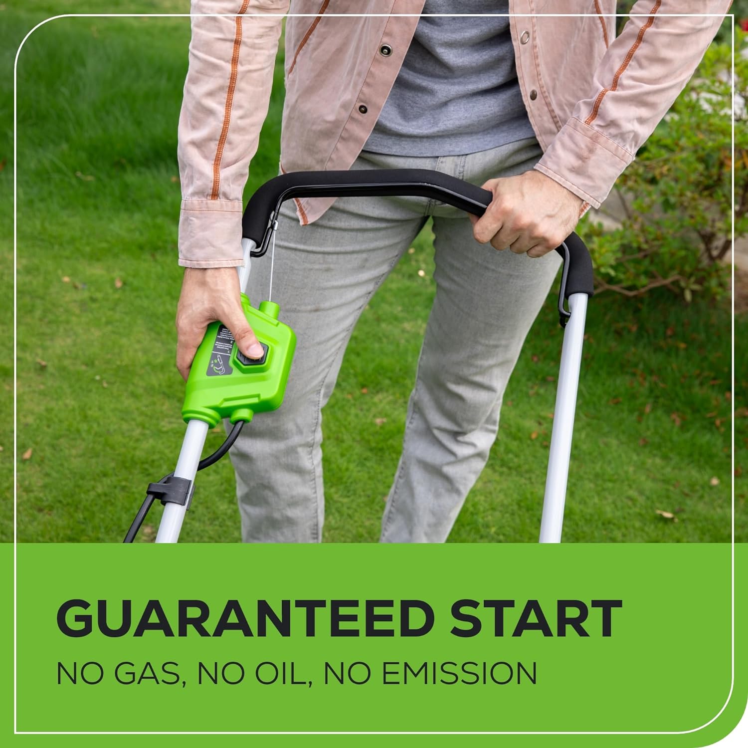 40V 16-Inch Cordless Battery Push Lawn Mower with 4.0Ah Battery & Fast Charger - Perfect for Small to Medium Yards, Quiet & Eco-Friendly Lawn Care