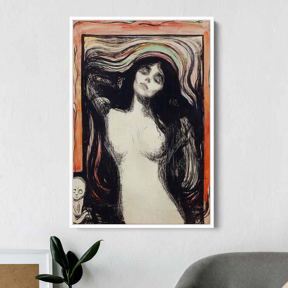 Black Madonna Wall Art Canvas Print - Religious Home Decor for Living Room, Bedroom & Office - 5579
