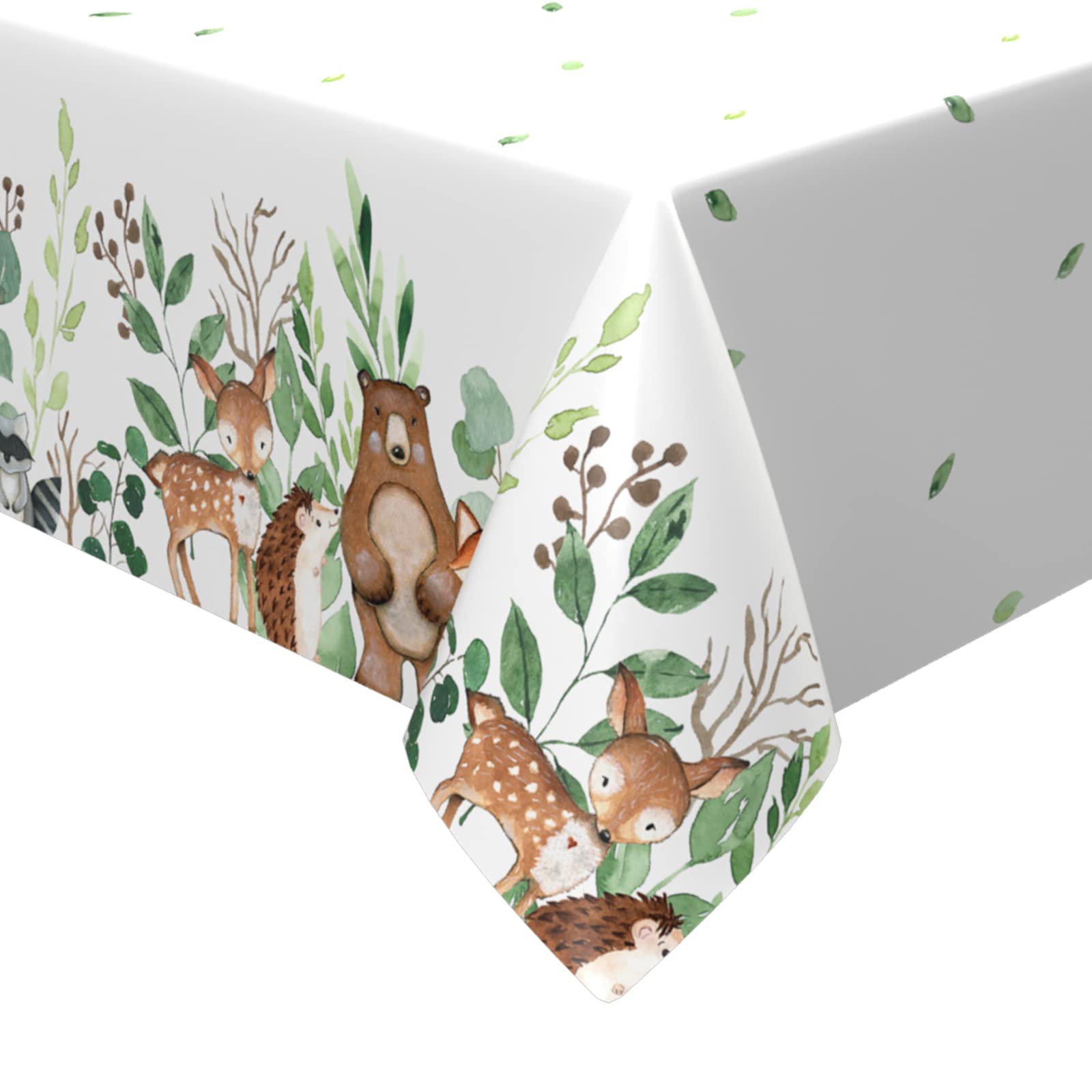 Jungle Safari Tablecloth - Waterproof Jungle Animal Table Cover for Kids Birthday Party Decorations, Jungle Theme Party Supplies - Perfect for Jungle Safari Birthday, Baby Shower, and Outdoor Picnic Decor