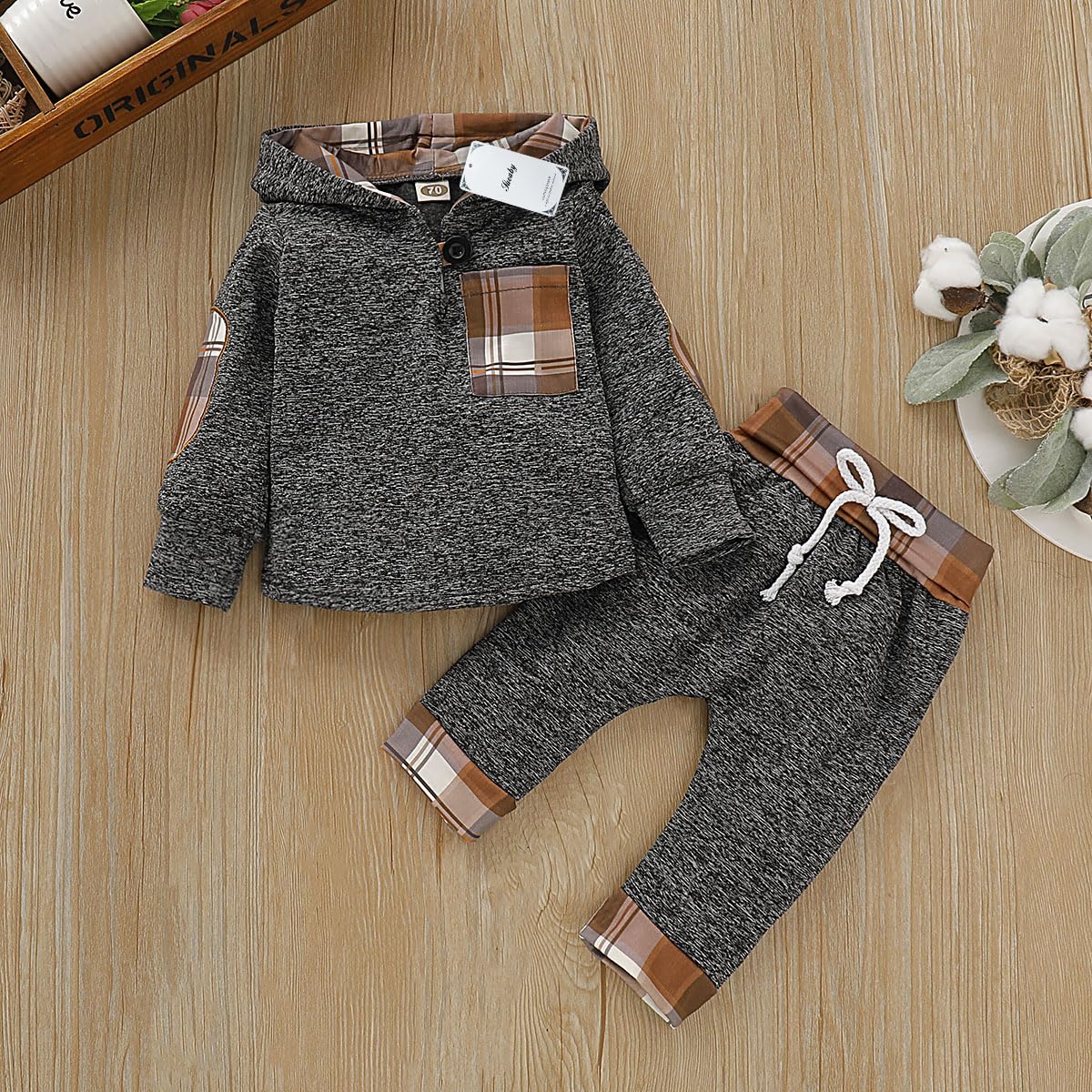 Adorable Toddler Baby Boy Clothes Set - Soft Long Sleeve Hoodie & Pants Outfit for Newborns (Fall/Winter Collection) | Perfect for Playdates, Family Photos & Cozy Winter Adventures