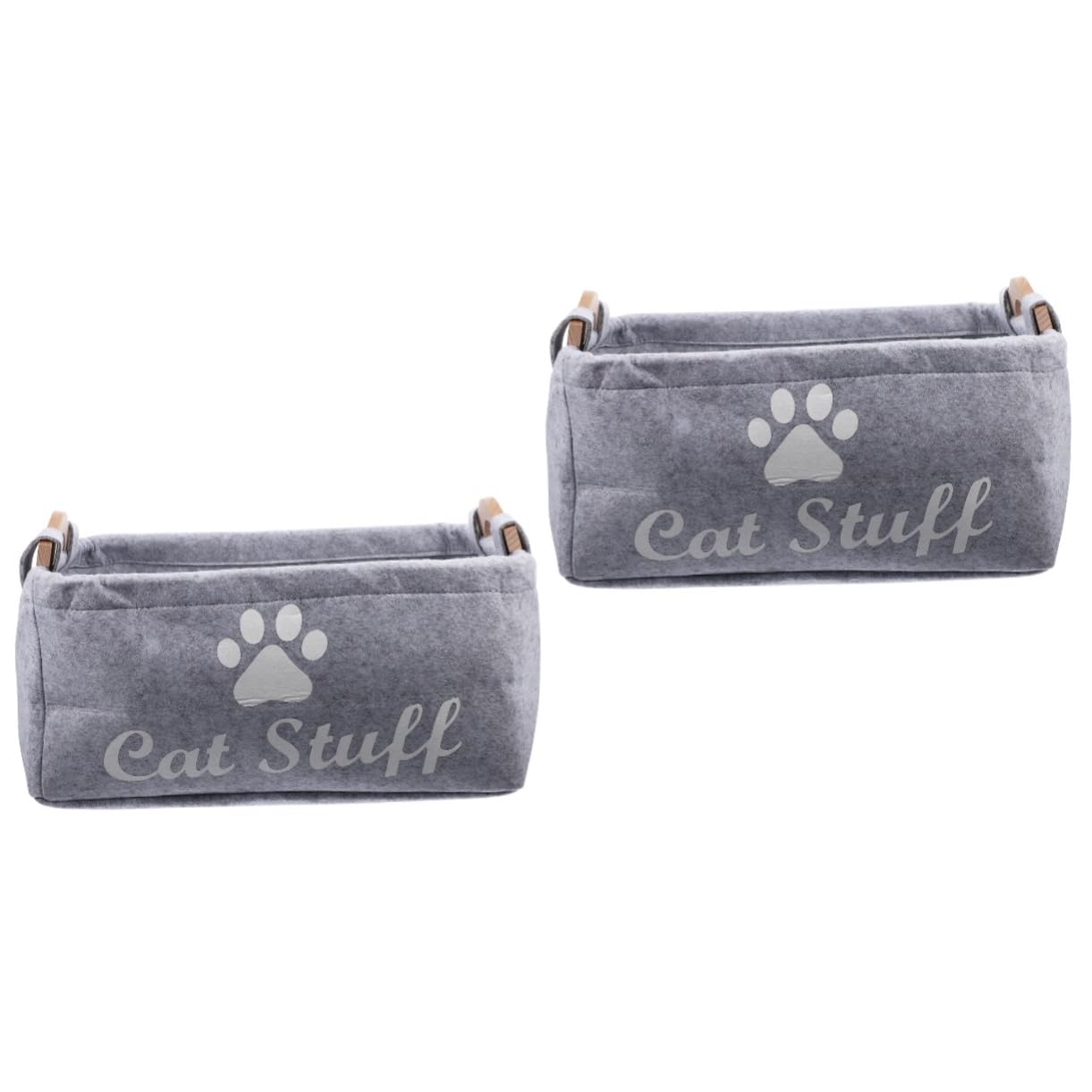 Didiseaon 2-Pack Pet Storage Organizer - Bamboo Toy Box for Dogs & Cats | Perfect for Storing Pet Toys, Blankets & Accessories in Living Room or Bedroom