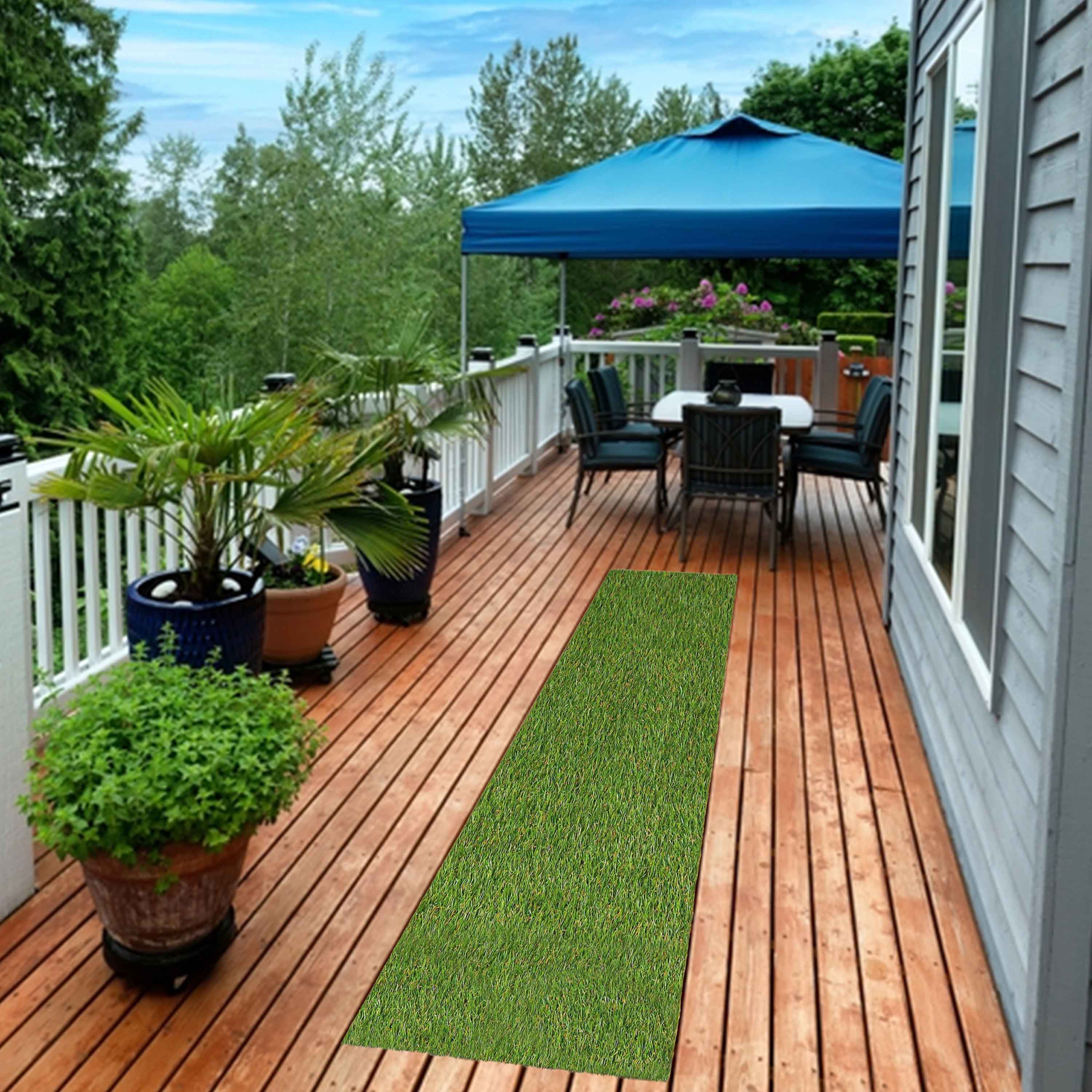 Premium Artificial Grass Rug - Indoor/Outdoor Synthetic Turf Carpet for Patio, Balcony, Playroom & Home Decor - Eco-Friendly & Low Maintenance