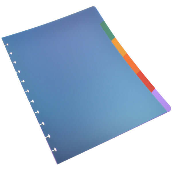 Atoma 224 x 295mm Polypropylene Notebook Index Dividers - 5-Tab Organizer for School, Office & Planner - Durable PP Plastic Tabs for Binders, Journals & Filing Systems
