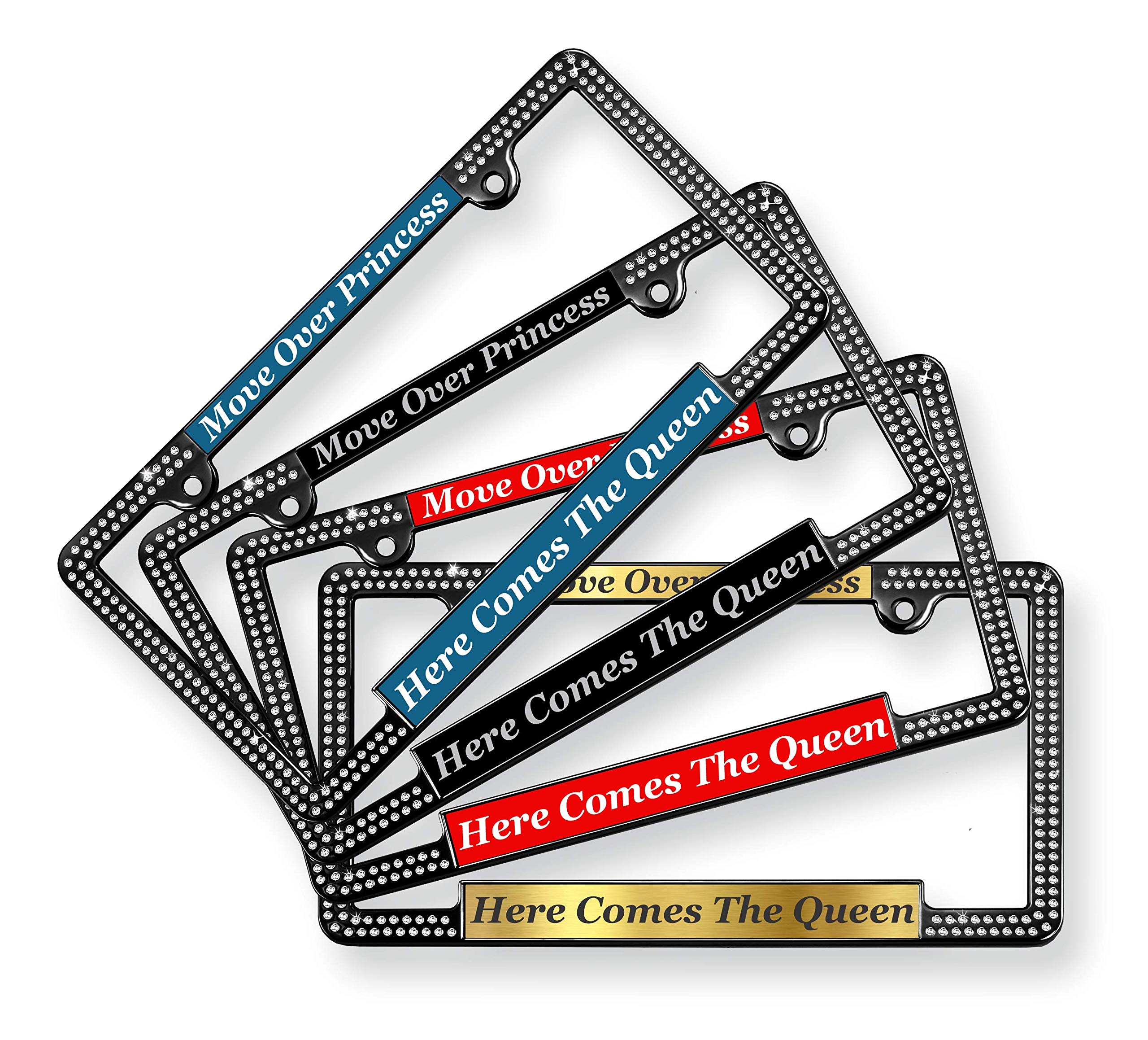 Custom Laser Engraved Crystal License Plate Frame - Bling Car Accessory for Personalization