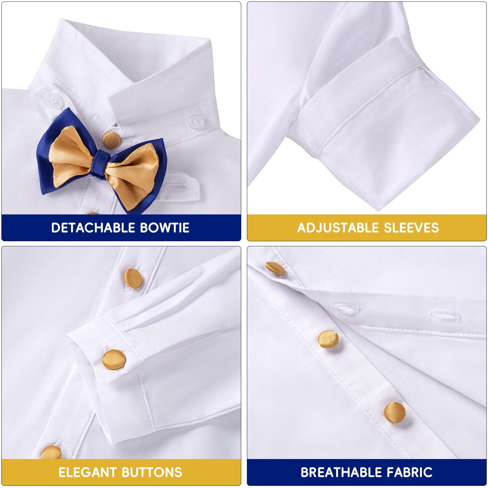 Booulfi Baby Boys Clothes - Newborn Christmas Outfit & Gentleman Formal Suit for Baby Boys | Birthday, Fall & Holiday Outfits | Perfect for Parties, Photos & Special Occasions