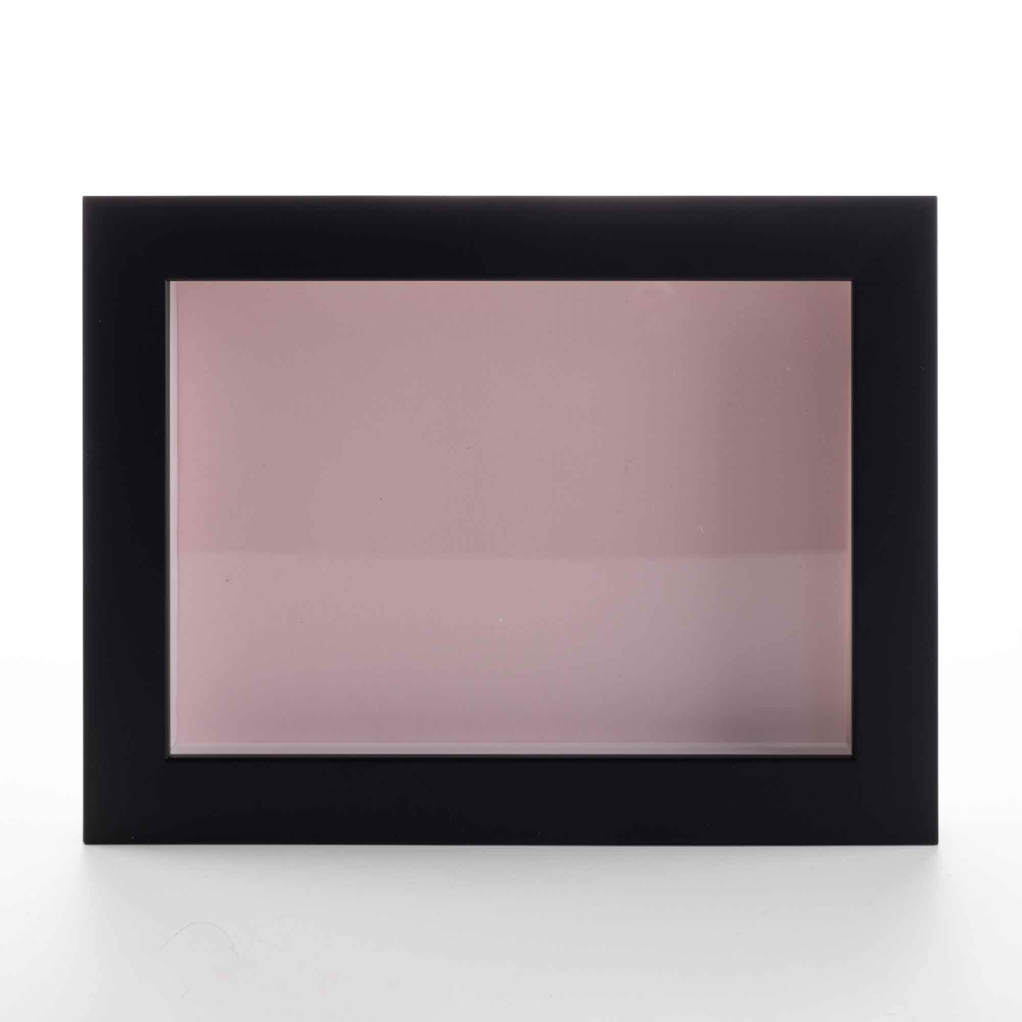 Black 12x16 Wood Shadow Box Display Frame with Pink Acid-Free Backing & UV Protective Acrylic - 3/4
