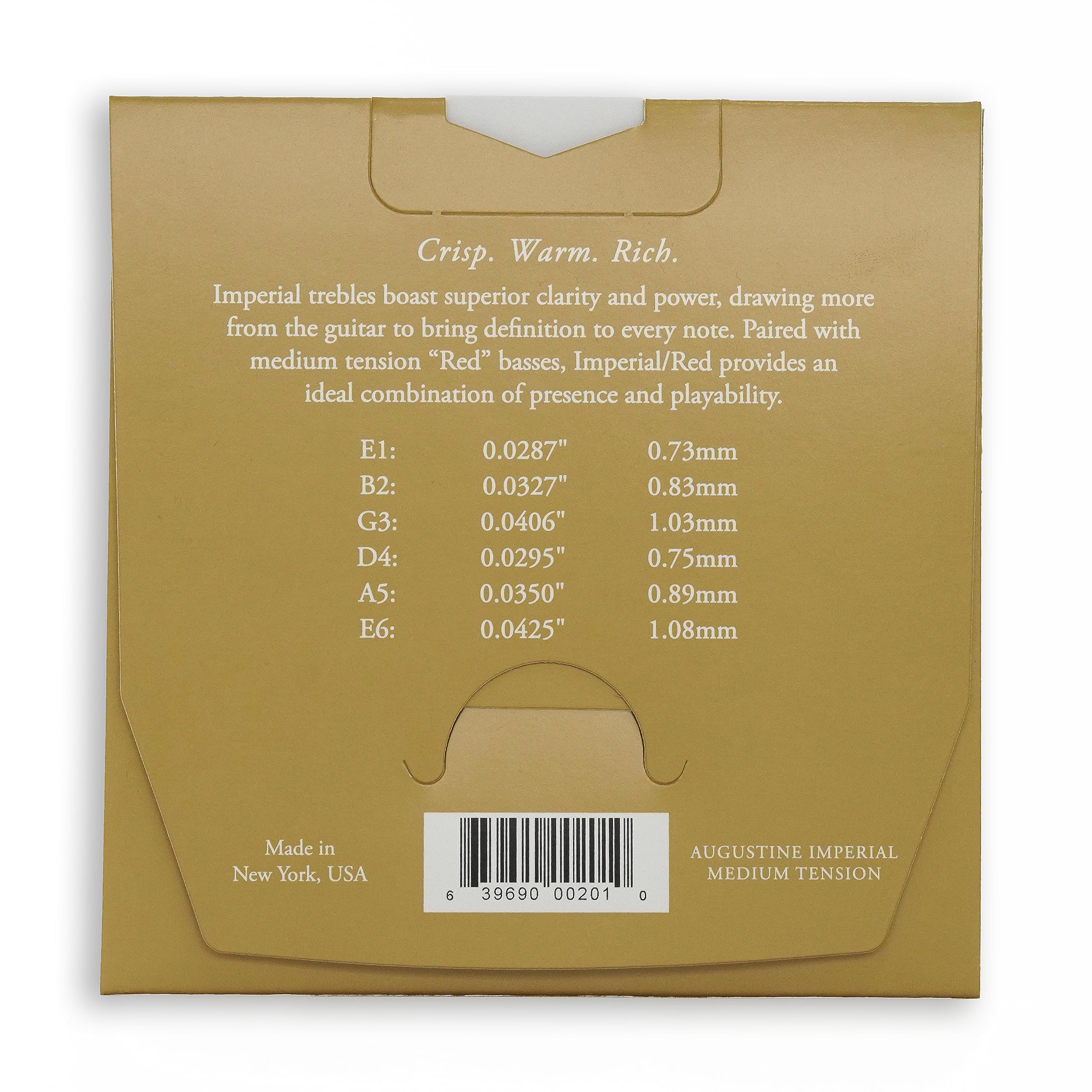Augustine Imperial Medium Tension Crystal Nylon Guitar Strings - 1 Set | Premium Classical Guitar Strings for Warm Tone & Smooth Playability | Perfect for Beginners, Professionals & Live Performances