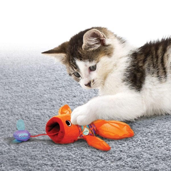 KONG Crackles Gulpz Interactive Cat Toy for Indoor Play - Crinkly Sound & Fun Textures to Stimulate Your Feline (Great for Solo Play & Bonding Time)