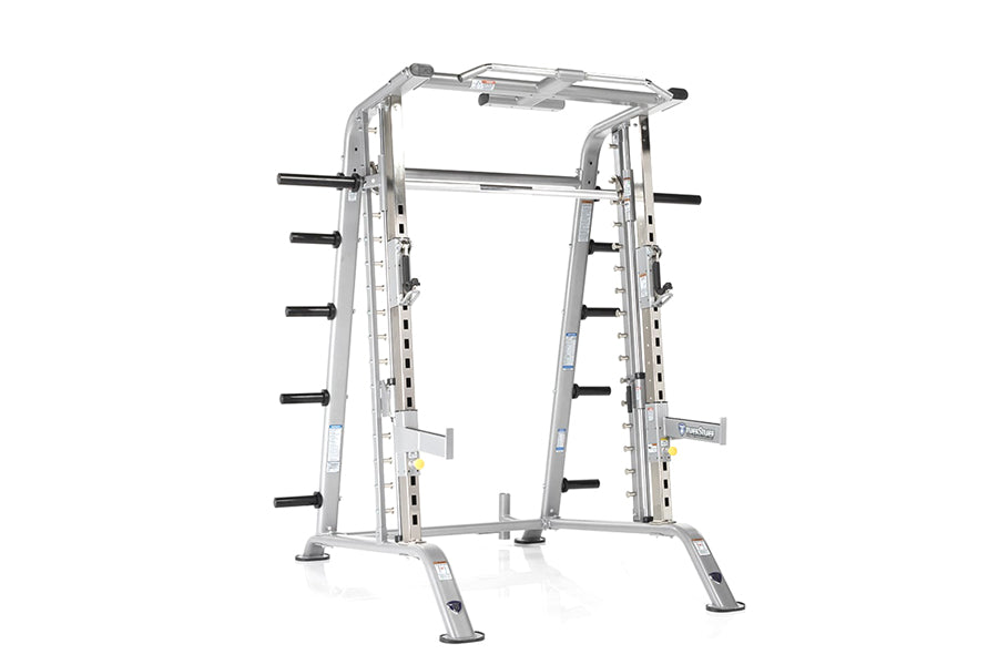 TuffStuff Evolution Smith Machine & Half Cage Combo (CSM 600) - Premium Home Gym Equipment for Strength Training & Weightlifting
