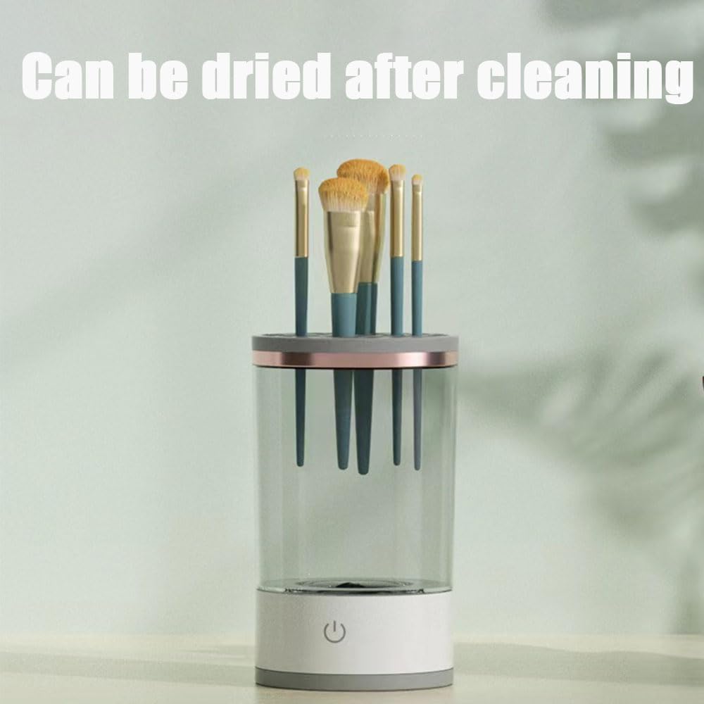 Electric Makeup Brush Cleaner Machine - Automatic Beauty Swirl Cosmetic Brush Cleaner for All Size Brushes (2PCS) - Perfect for Home Salon, Professional Makeup Artists & Travel Makeup Kits