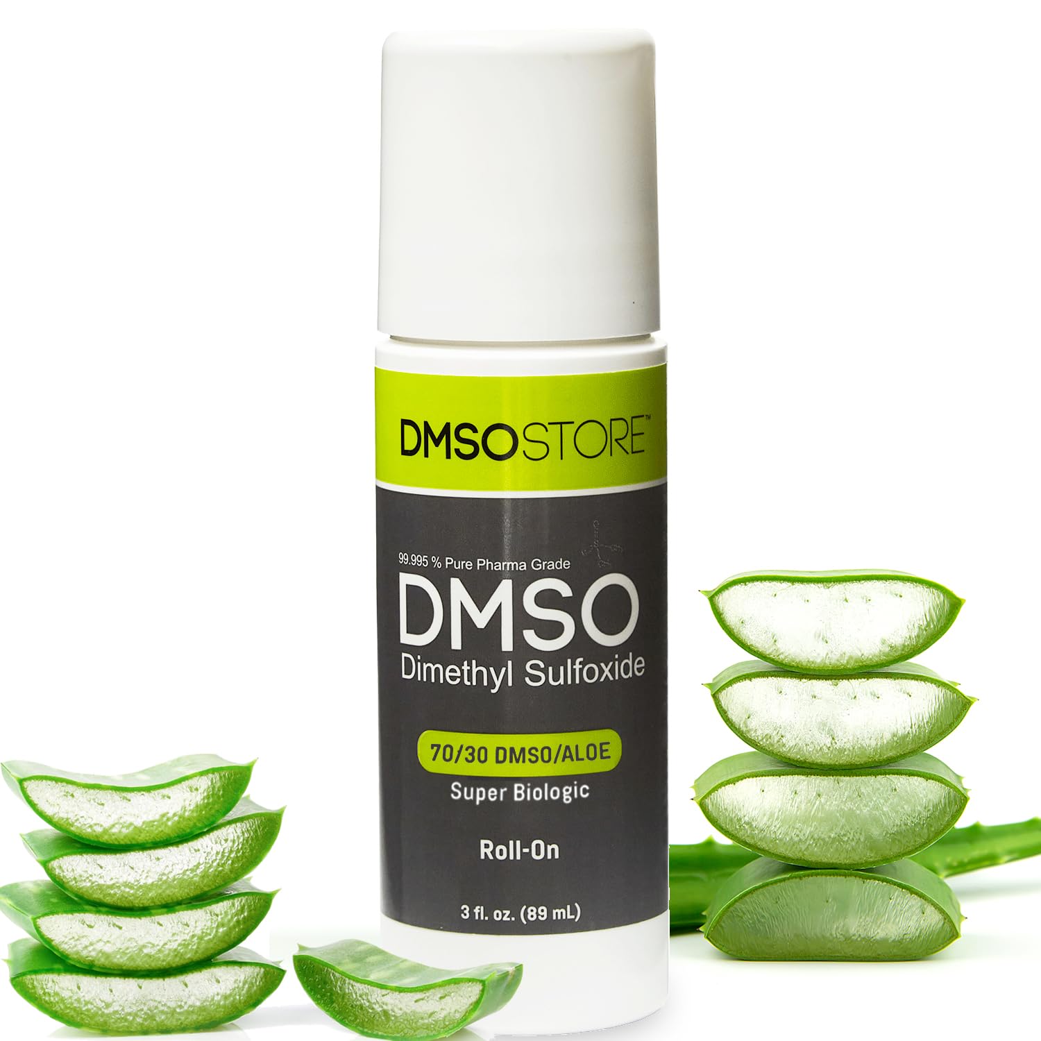 70% Pure 99.995% DMSO Roll On with 30% Organic Aloe Vera - 3 oz (1 Pack) | Fast-Acting Pain Relief for Joints & Muscles | Perfect for Athletes & Arthritis Sufferers