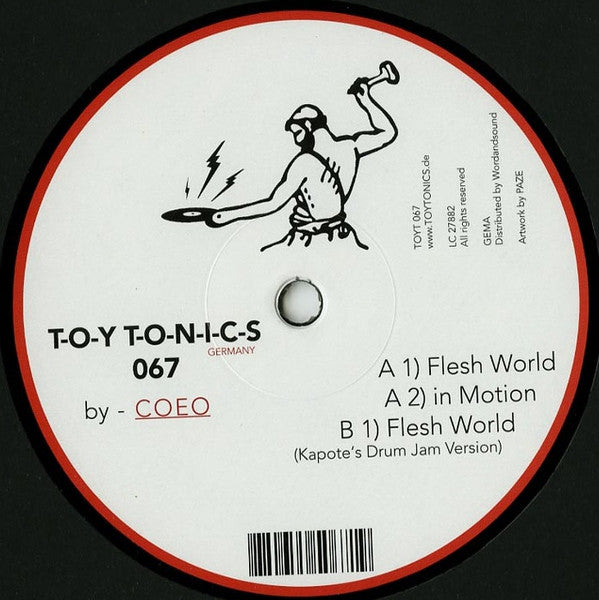 COEO – Flesh World Vinyl Record | Toy Tonics TOYT 067 | Electronic Dance Music for DJs & Home Listening
