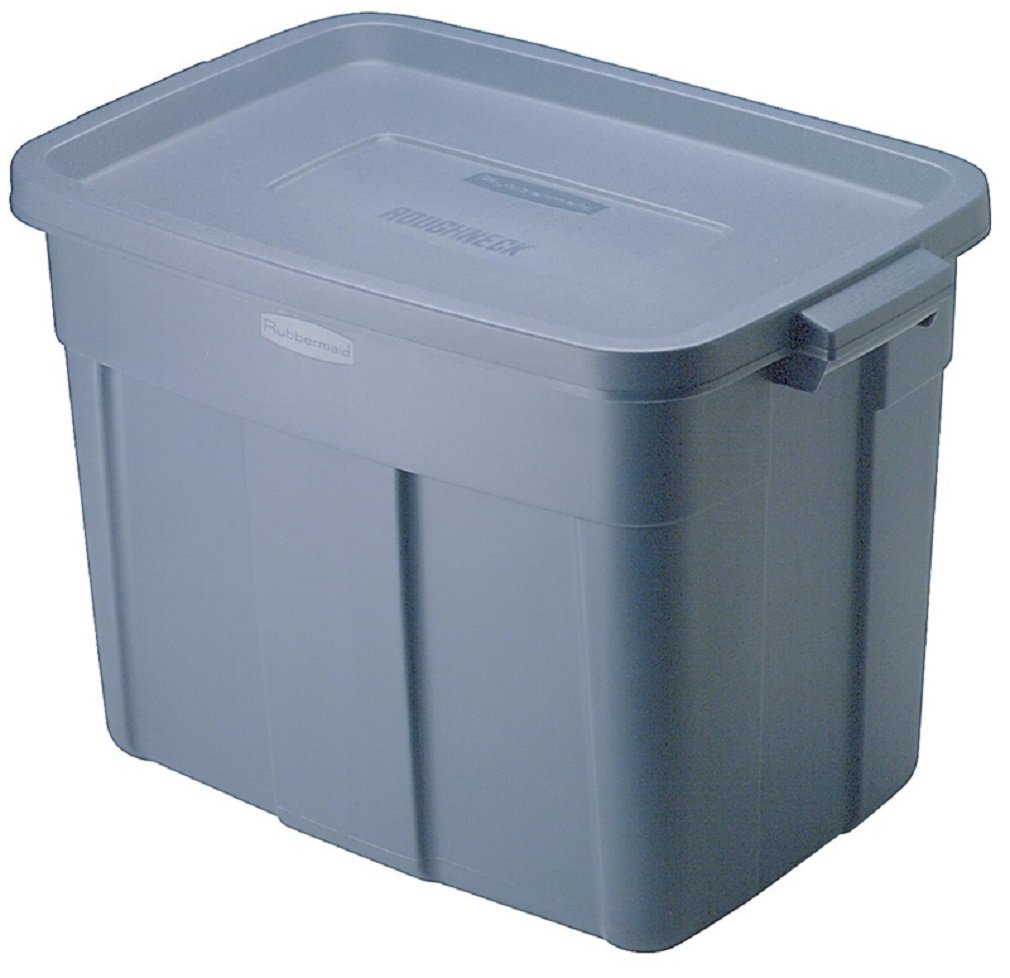 Rubbermaid Roughneck 18-Gallon Heavy Duty Storage Tote Bin - Durable Plastic Container for Home Organization, Garage Storage & Moving Supplies - Ideal for Closet, Basement & Workshop Organization