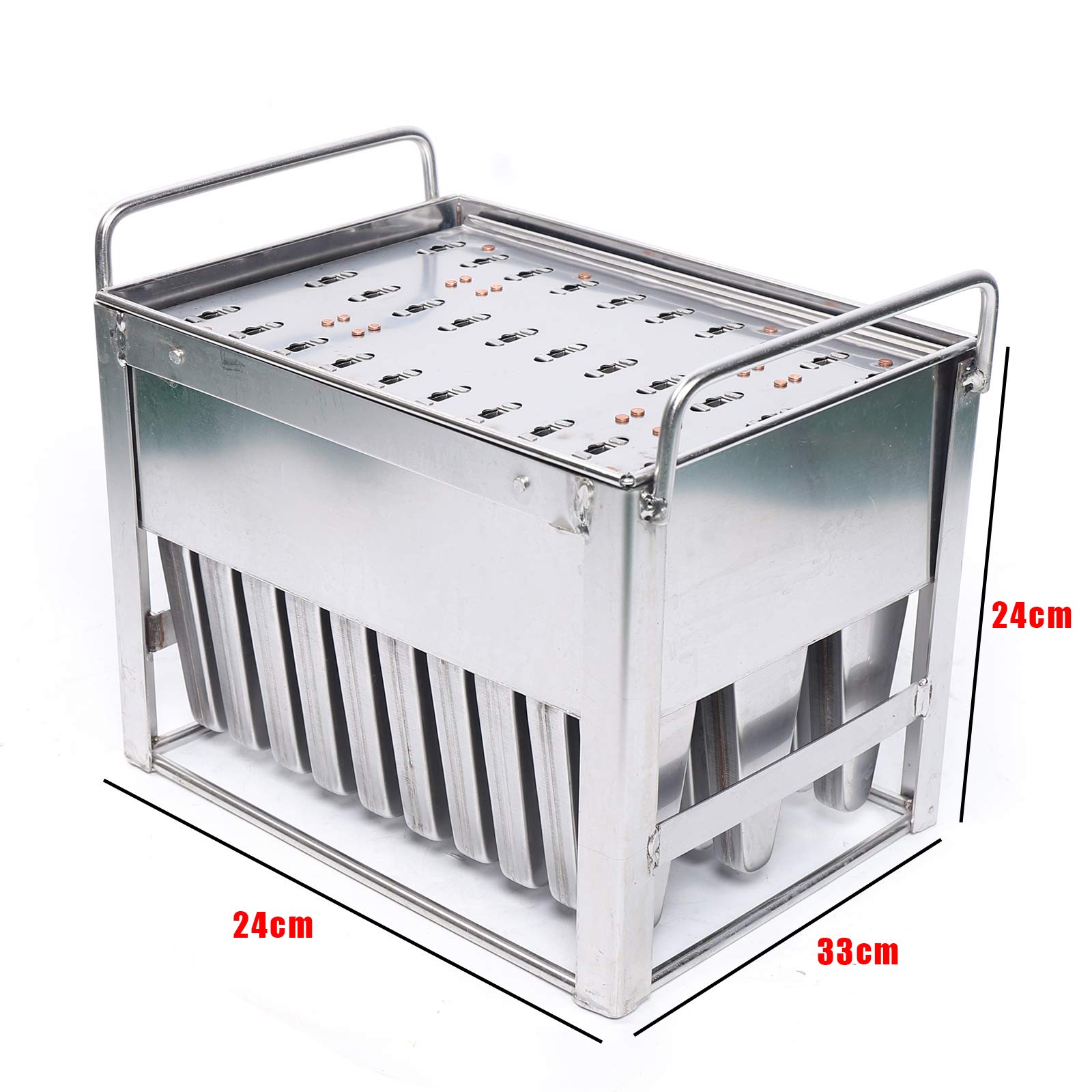 30Pcs Stainless Steel Popsicle Molds with Sticks - Reusable Ice Cream Maker Tools for Homemade Frozen Treats - Perfect for Summer Parties, Kids Snacks & DIY Desserts