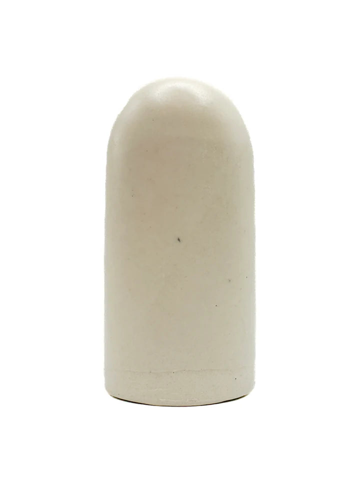 Ritual Glaze Satin Matte White Ceramic Vase - Elegant Home Decor for Living Room, Bedroom & Office Centerpiece
