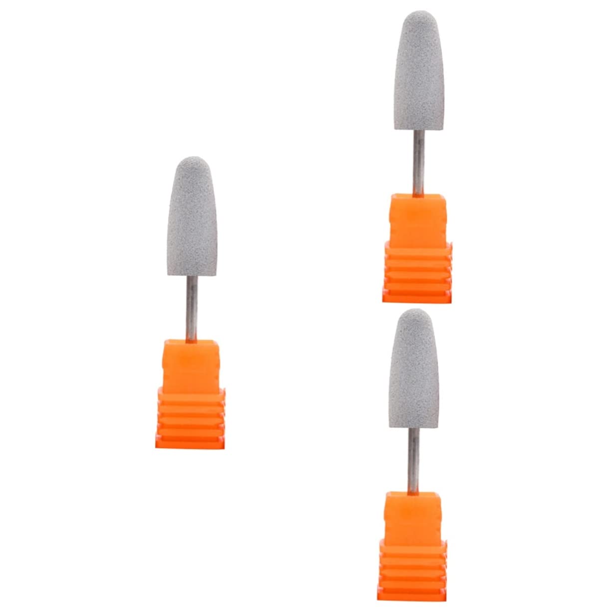 FRCOLOR 3PCS Electric Nail Drill Bits Set - Professional Manicure Tools with Rubber Polishing Heads for Nail Art, Pedicure & Salon Use - Perfect for Home, Spa & Nail Salon Professionals