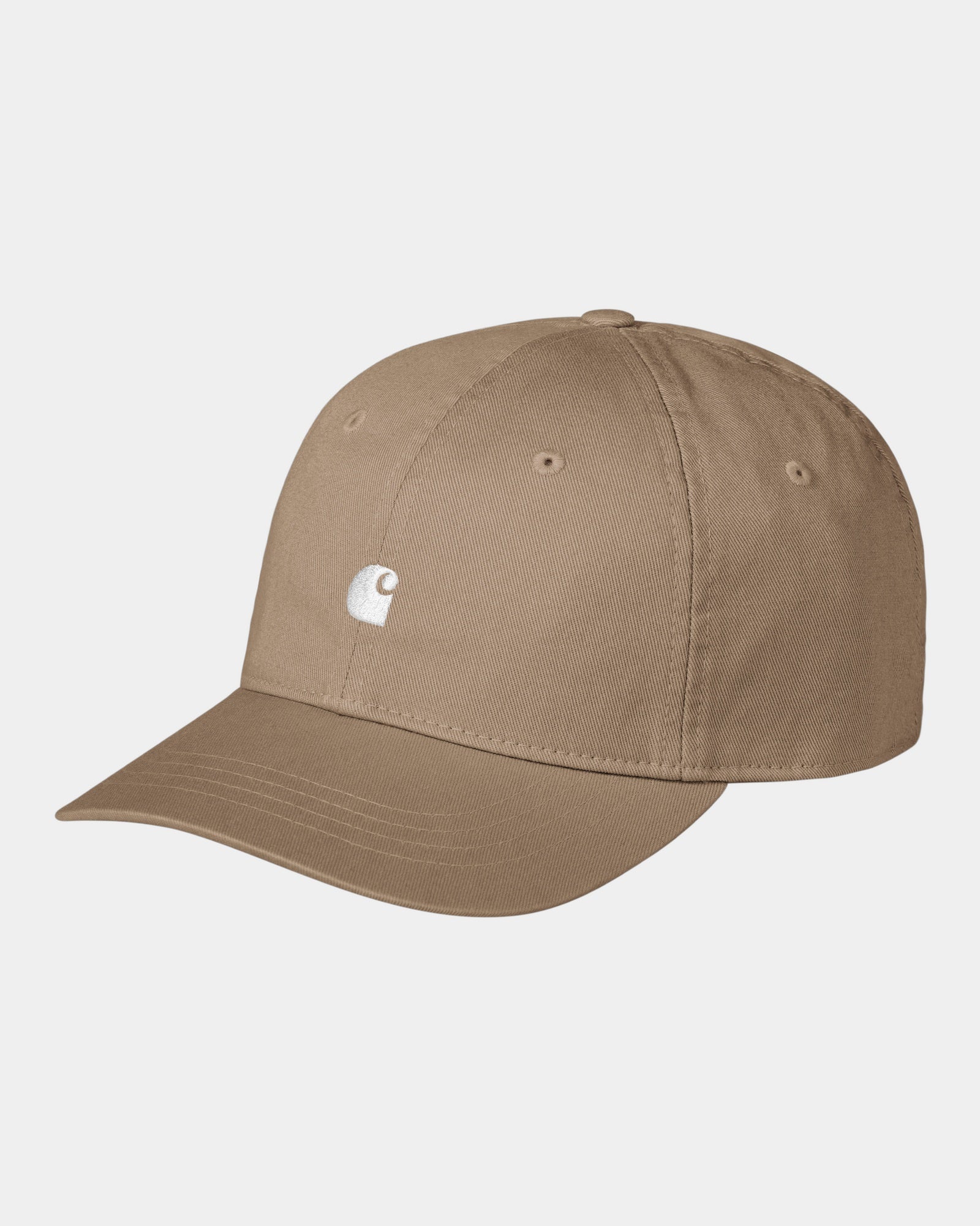 Madison Logo Cap - Premium Leather Adjustable Baseball Hat for Men & Women - White - Perfect for Outdoor Sports, Casual Wear & Fashion Accessories