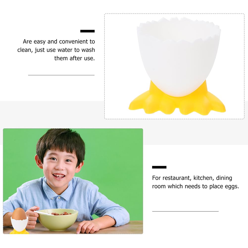 Bestoyard 12-Piece Plastic Egg Holder Set - Boiled Egg Cups, Easter Egg Display Stand, Chicken Feet Mold for Kids - Perfect for Breakfast, Party Serving & Easter Decorations
