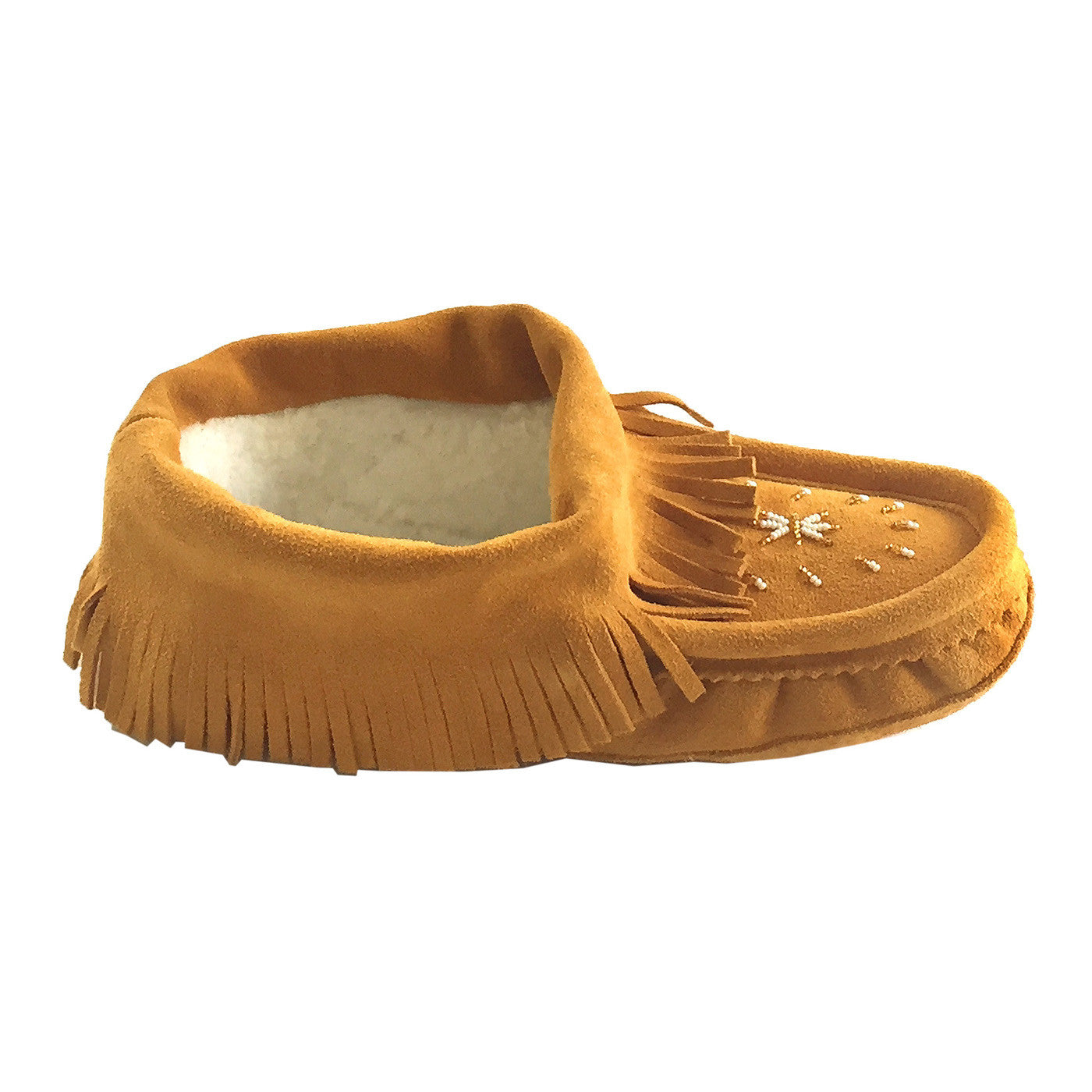 Women's Soft Sole Suede Beaded Moccasins with Fringe - Comfortable Bohemian Style Slip-On Shoes for Casual Wear, Home, and Outdoor Activities