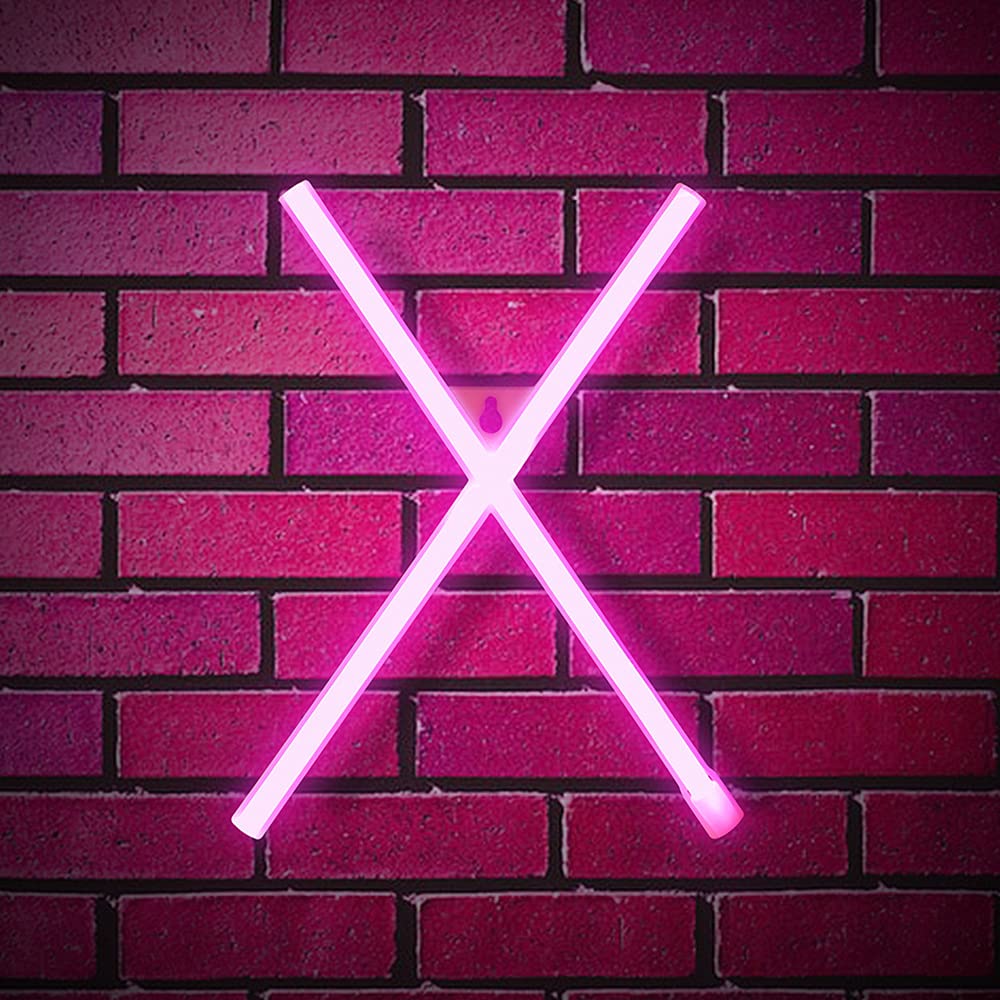LED Neon Letter Sign - Customizable Alphabet A-Z & Numbers 0-9 Wall Decor, Pink Glow Light for Bedroom, Bar, Wedding, Party & Home Decoration