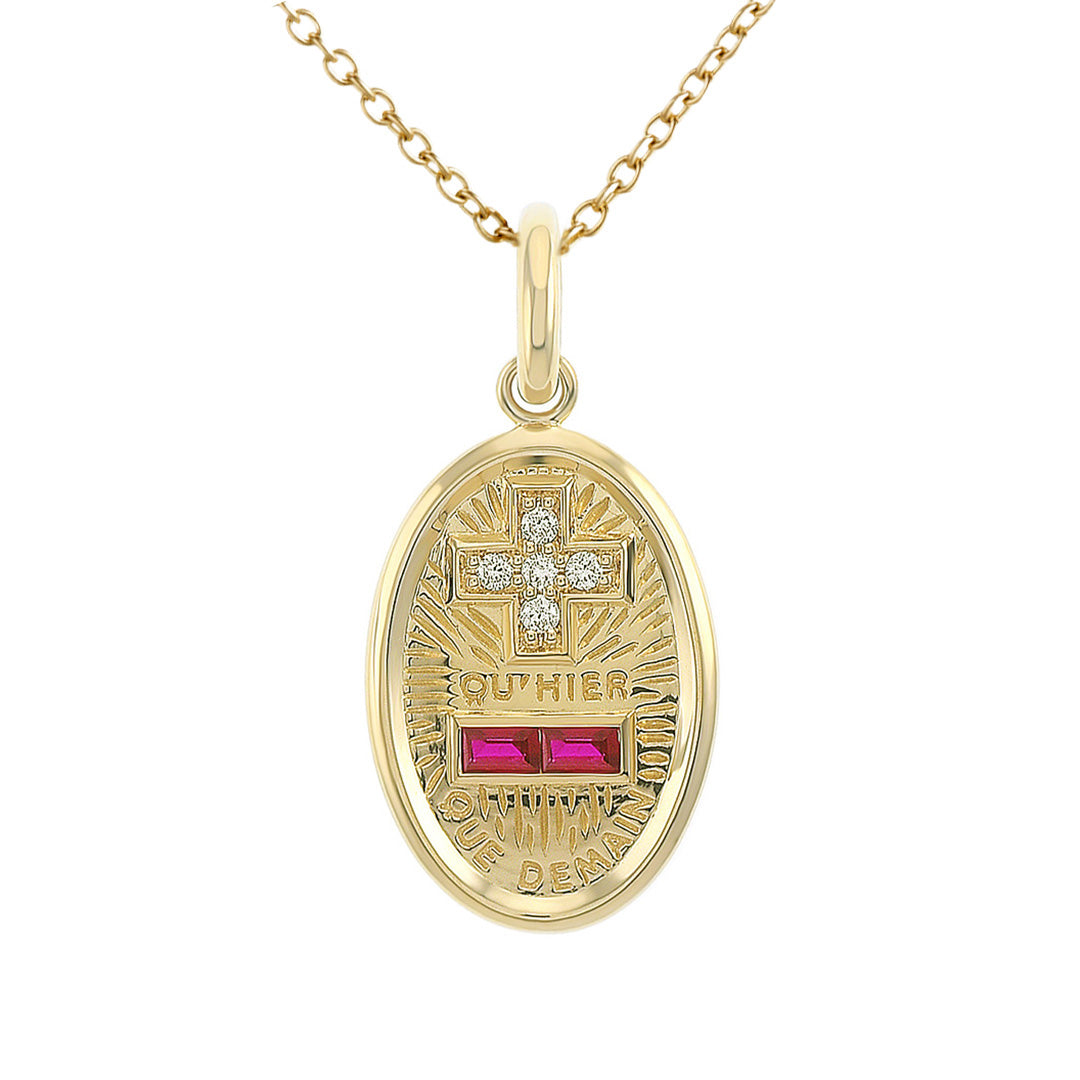 Qu'hier Que Demain Pendant Necklace - Elegant French Inspired Jewelry for Women | Perfect for Date Night, Anniversary Gifts & Special Occasions