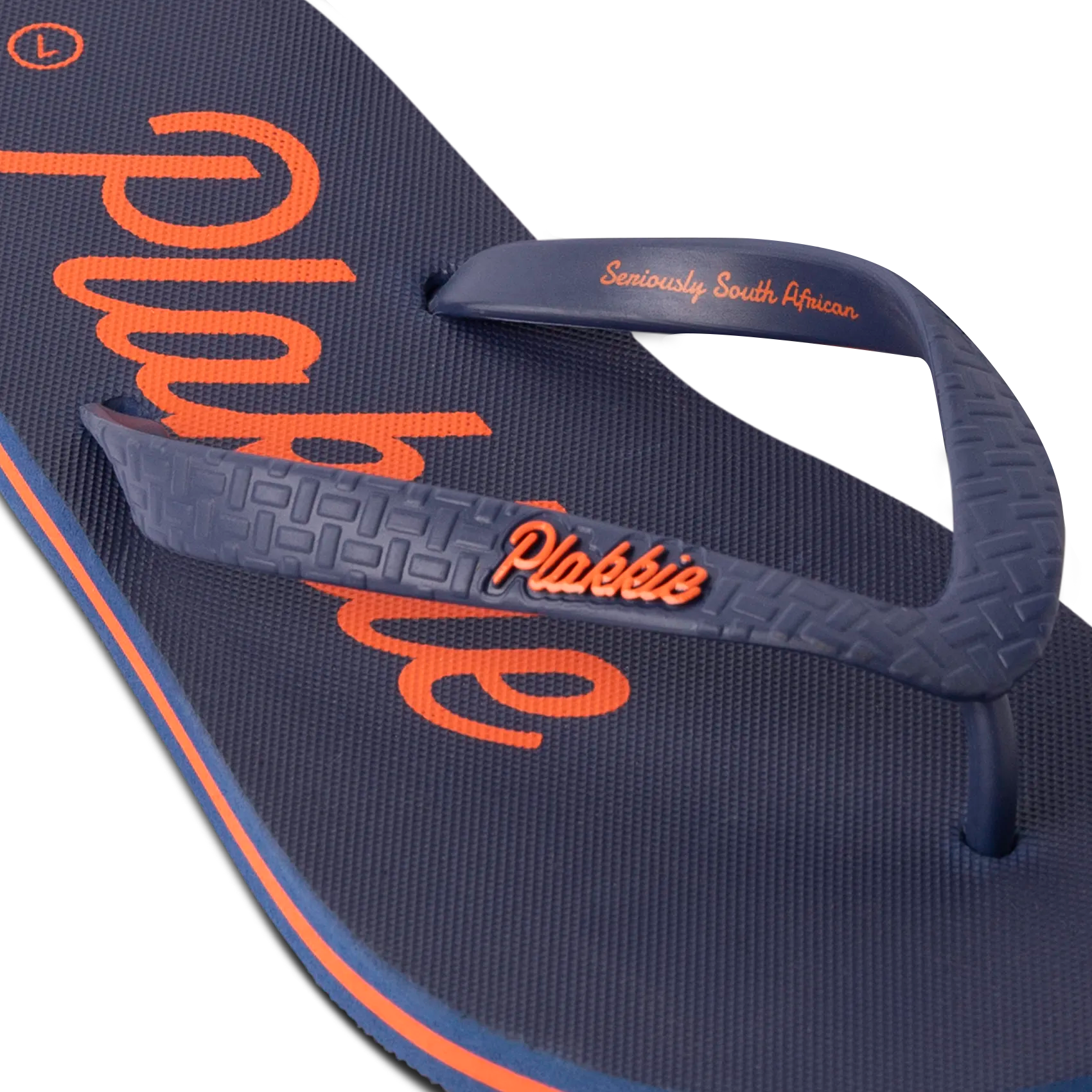 Plakkie Gonubie Women's Sandals - Blue & Orange Comfortable Beach Flip Flops for Summer, Travel & Casual Wear