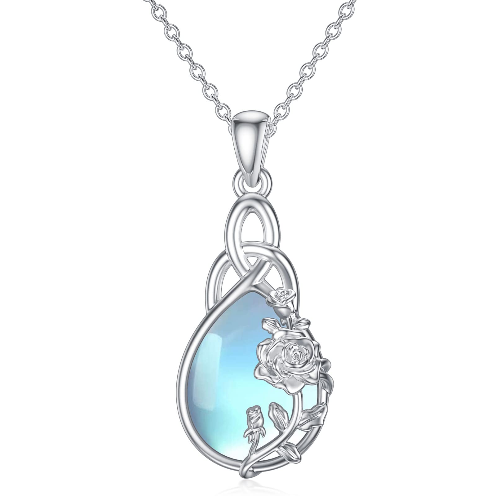 PROESS Sterling Silver Sunflower/Lotus/Rose/Daisy/Tulip Pendant Necklace - Elegant Floral Jewelry Gift for Women & Girls | Perfect for Mother's Day, Birthdays & Special Occasions