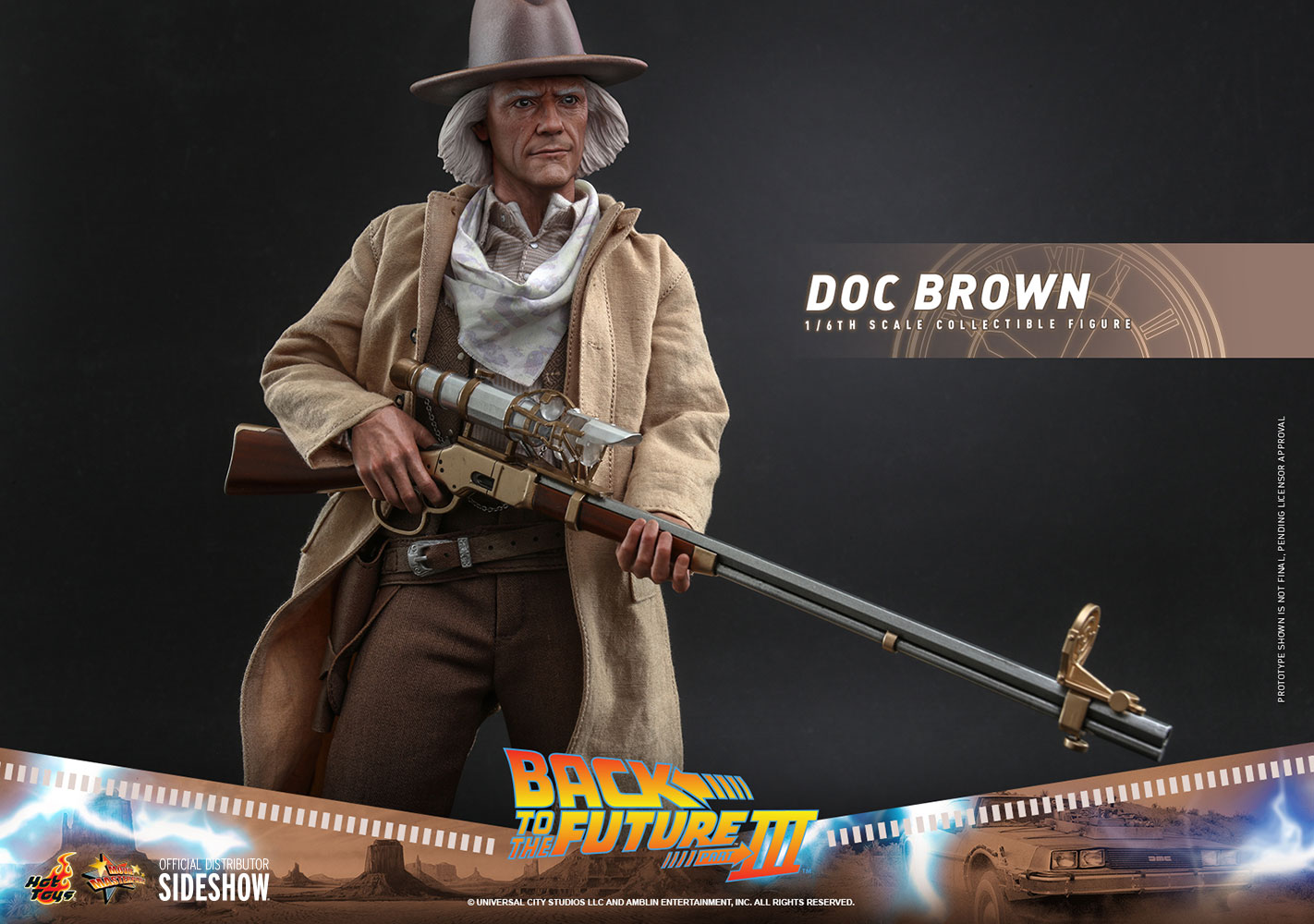 Hot Toys Back to The Future Part III Doc Brown 1/6 Scale 12