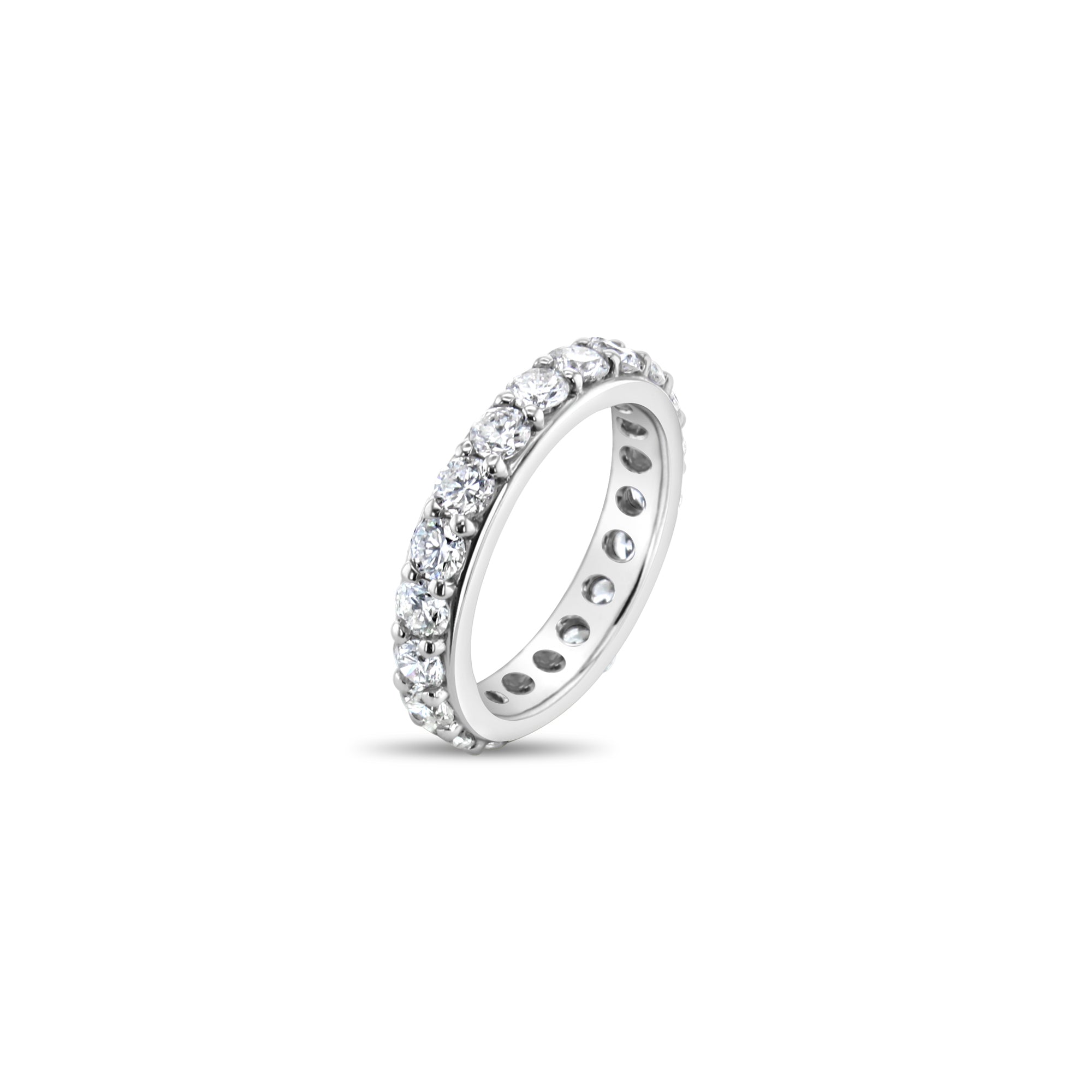 3 Carat Diamond Eternity Wedding Band for Women - 14K White Gold Bridal Ring Set - Perfect for Engagement, Anniversary & Special Occasions
